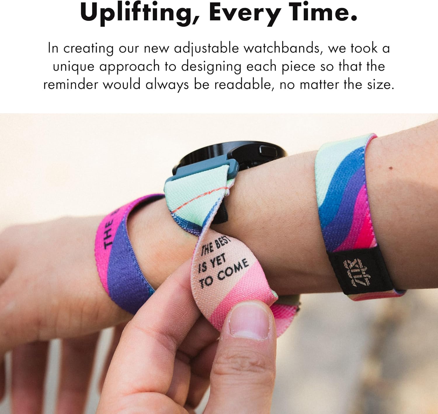 ZOX Correa para reloj inteligente Android  Banda elástica con afirmaciones motivacionales y hermosas obras de arte  Regalos para hombres, mujeres y