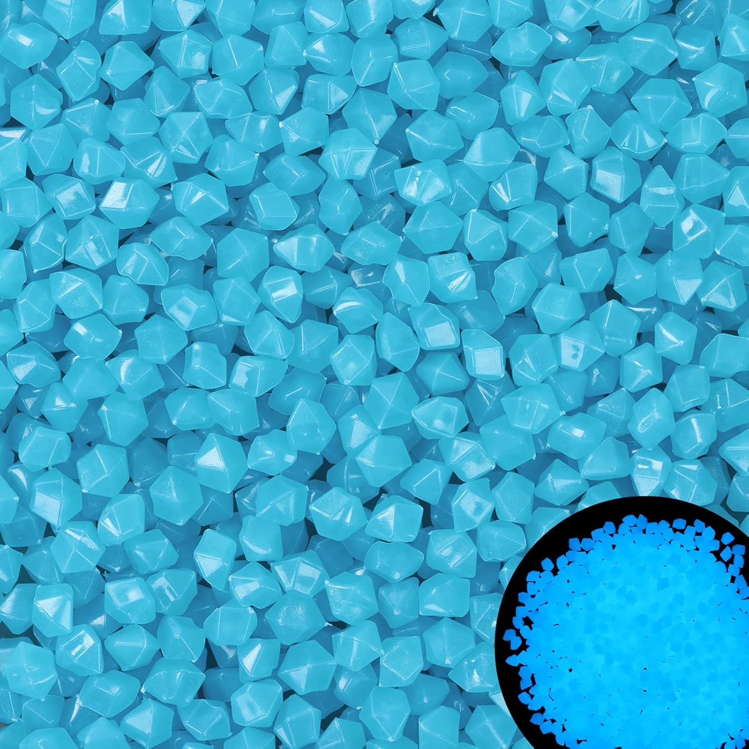 300 piedras que brillan en la oscuridad que brillan en la oscuridad, piedras luminosas para exteriores que brillan en la oscuridad, piedras