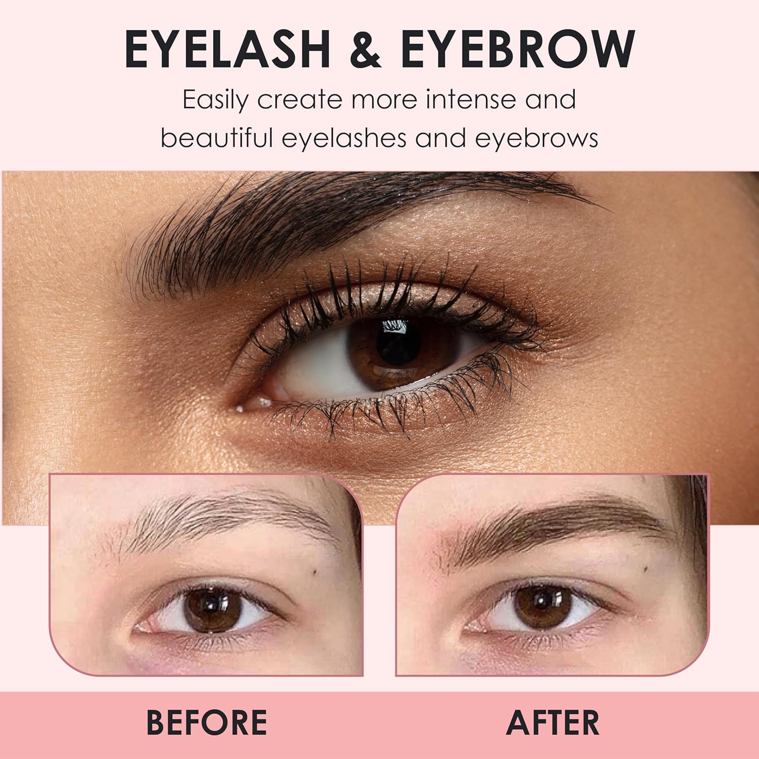 Luxe Cosmetics – Juego de colores negros para pestañas y cejas – Color temporal de larga duración (hasta 4 semanas) – Vegano y libre de crueldad