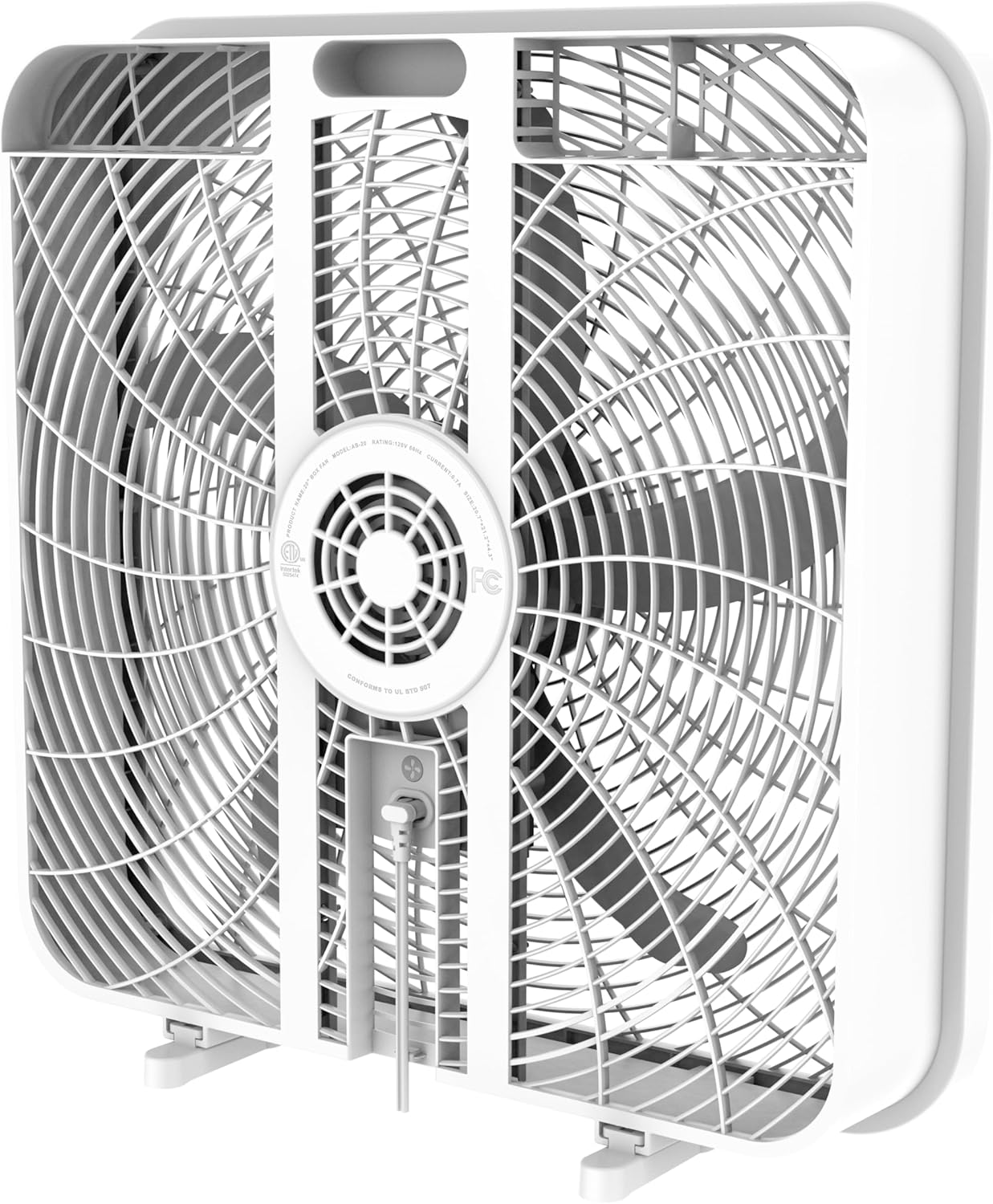 Aspen Ventilador de ventana de 20 pulgadas con control remoto, 3 velocidades de alto rendimiento y más de 2000 CFM de flujo de aire superior,