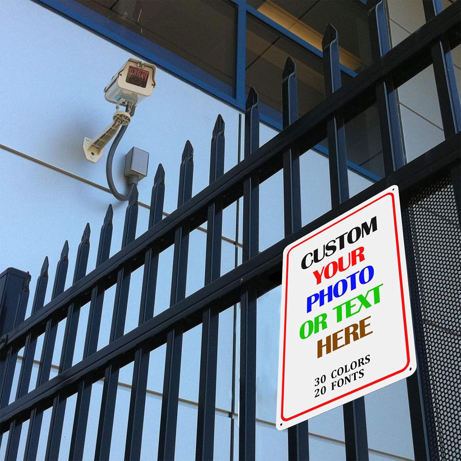 Letrero de metal personalizado para añadir tu imagen de texto, decoración para oficina, hogar, carretera, jardín, intersección, estacionamiento,