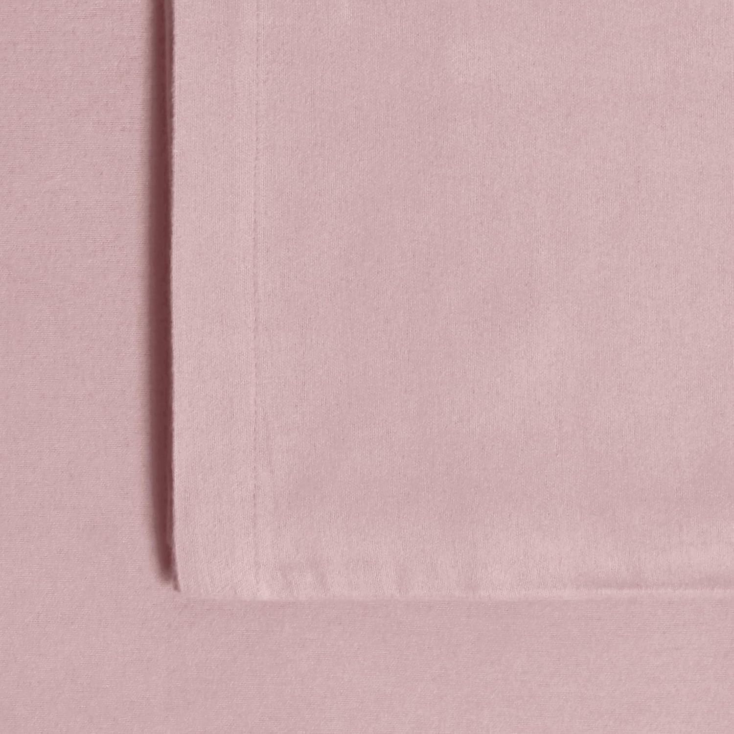 Tribeca Living Juego de sábanas de franela alemana Queen con bolsillo profundo, algodón pesado de 7.05 ozm, juego de ropa de cama de 4 piezas, rosa