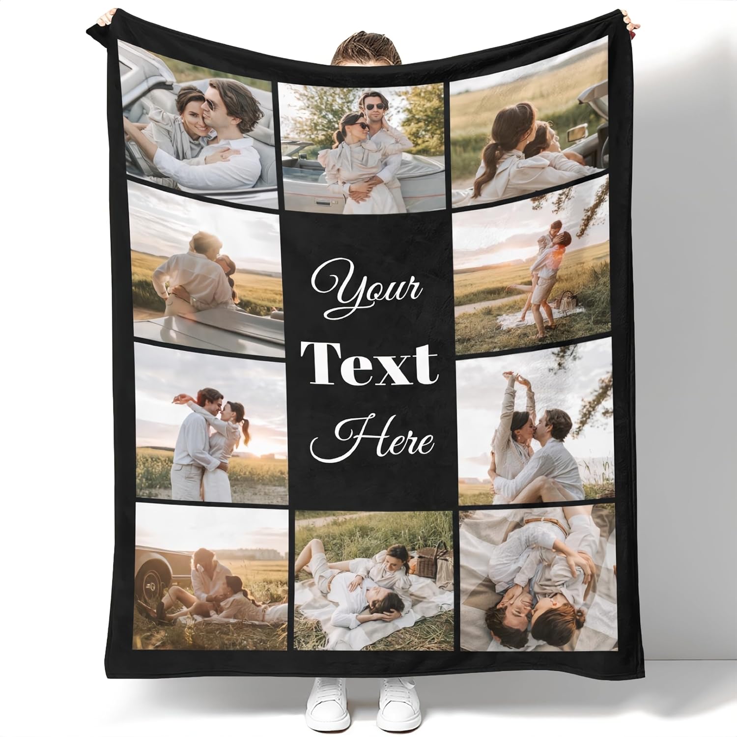 Manta personalizada con imagen, regalos personalizados para cumpleaños, aniversario, Navidad, Año Nuevo, 10 fotos, 30 x 40 pulgadas (forro polar de