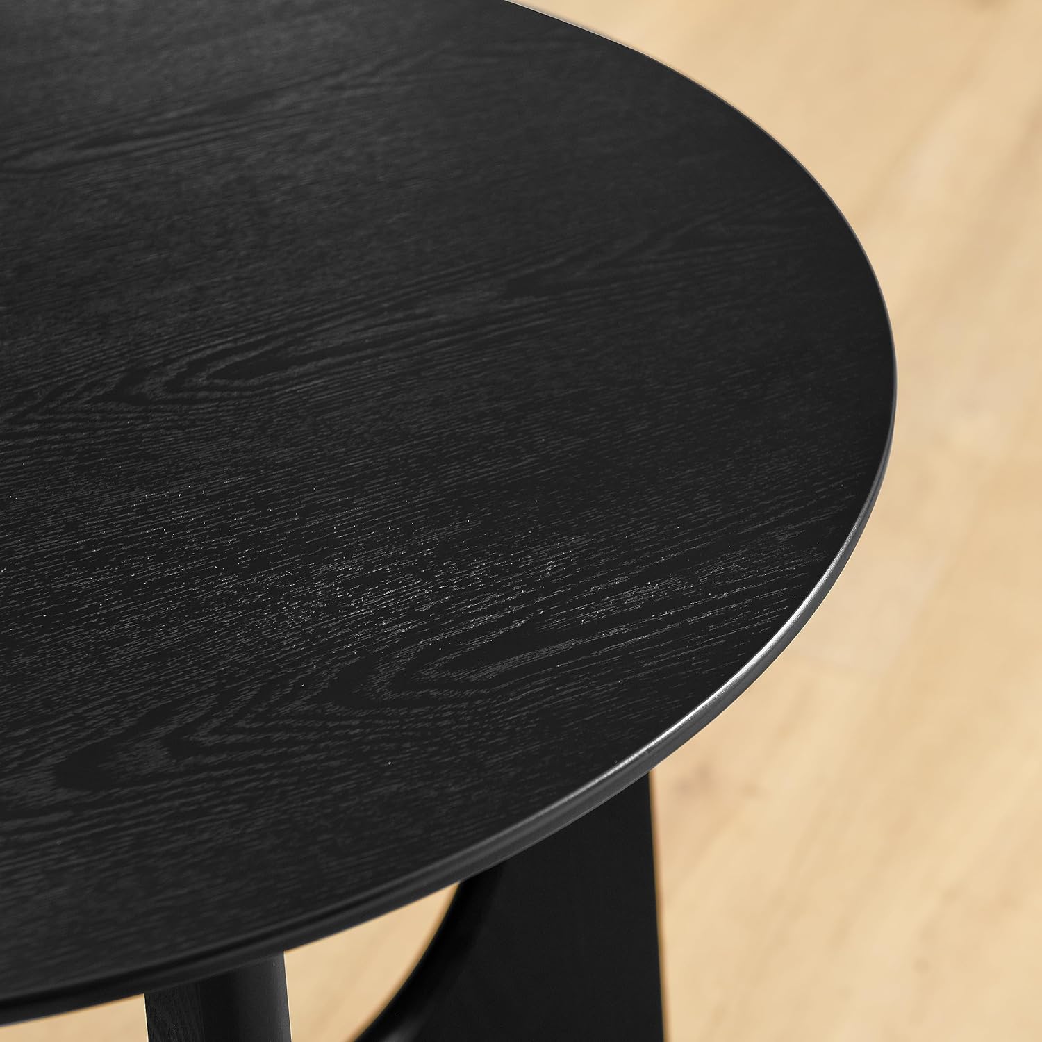 Moderna mesa auxiliar redonda de madera de 25 pulgadas, mesita de noche, mesa de noche, mesa de noche, mesa de noche para dormitorio, sala de estar,