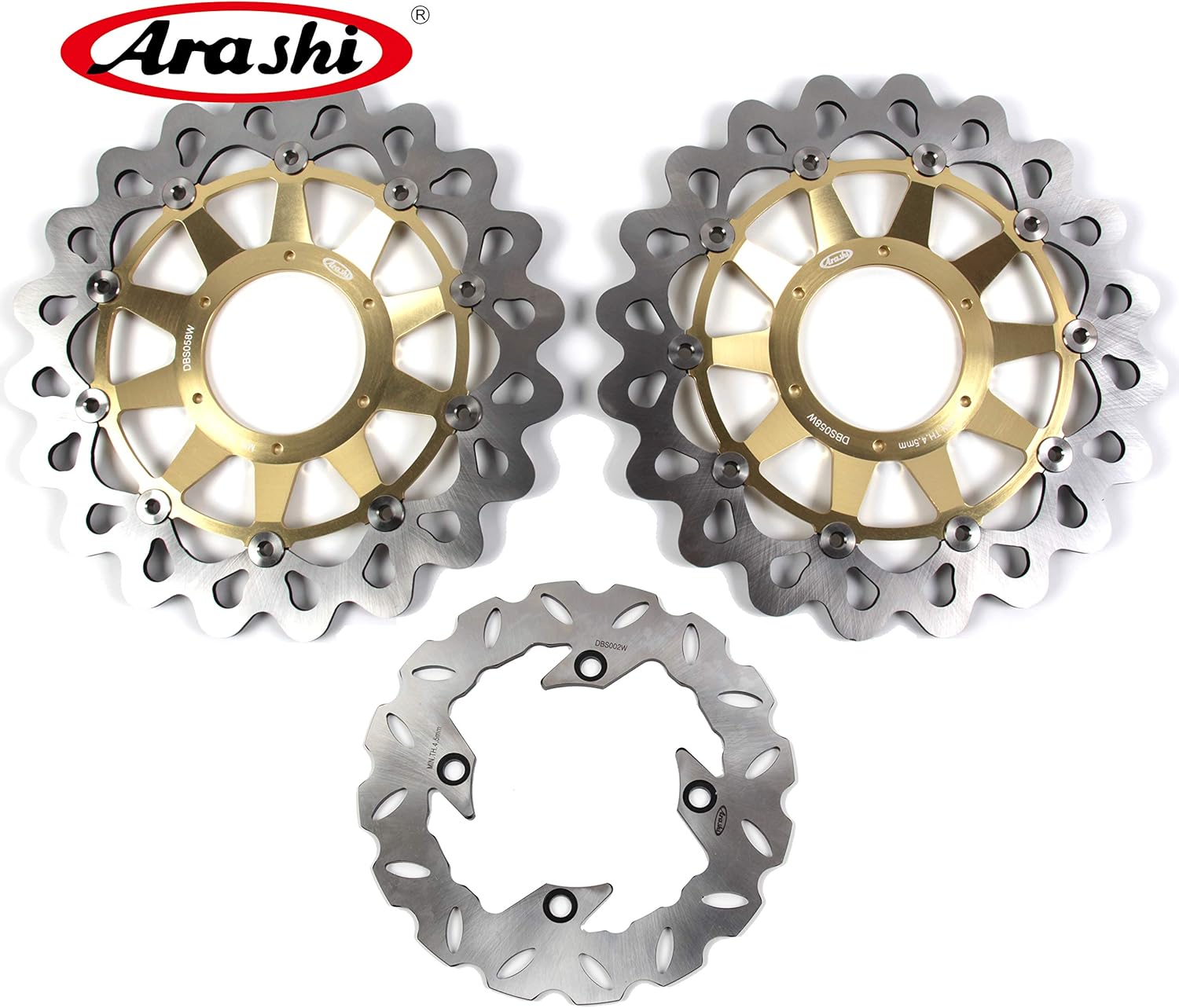 Arashi Llantas de rueda trasera delantera y rotores de disco de freno para Honda CBR1000RR 2006-2016 Accesorios de repuesto de motocicleta CBR 1000