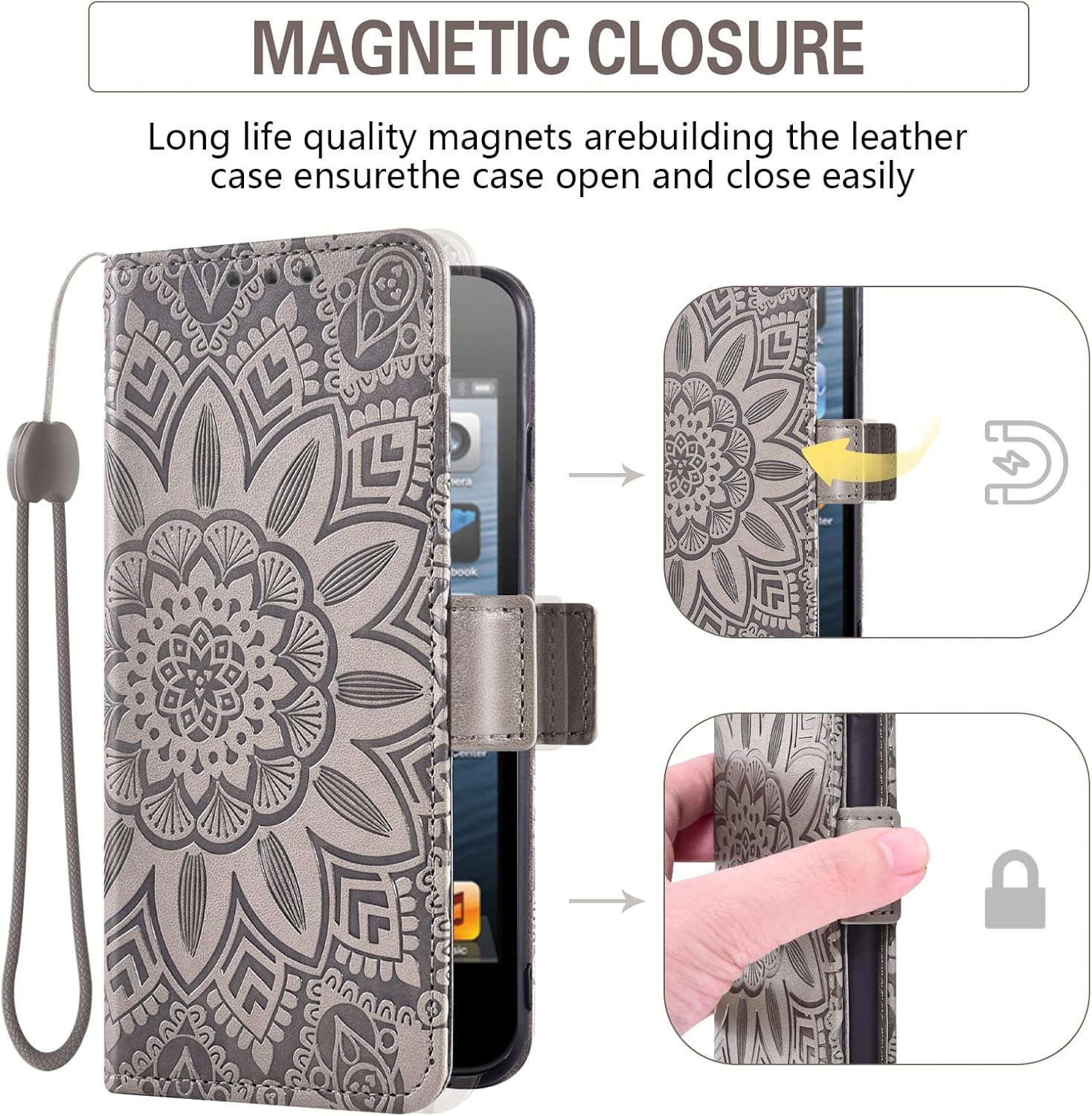 Asuwish Funda de teléfono para Xiaomi Redmi Note 6 ProNote6 con protector de pantalla de vidrio templado y billetera de cuero de flores, cubierta