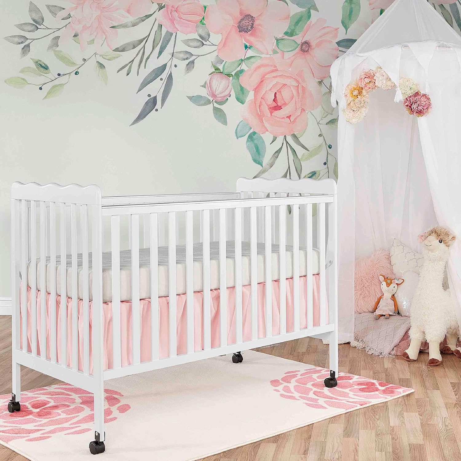 Carson Classic 3 en 1 Cuna convertible en panal blanco ortopédico firme fibra estándar colchón para cuna de bebé