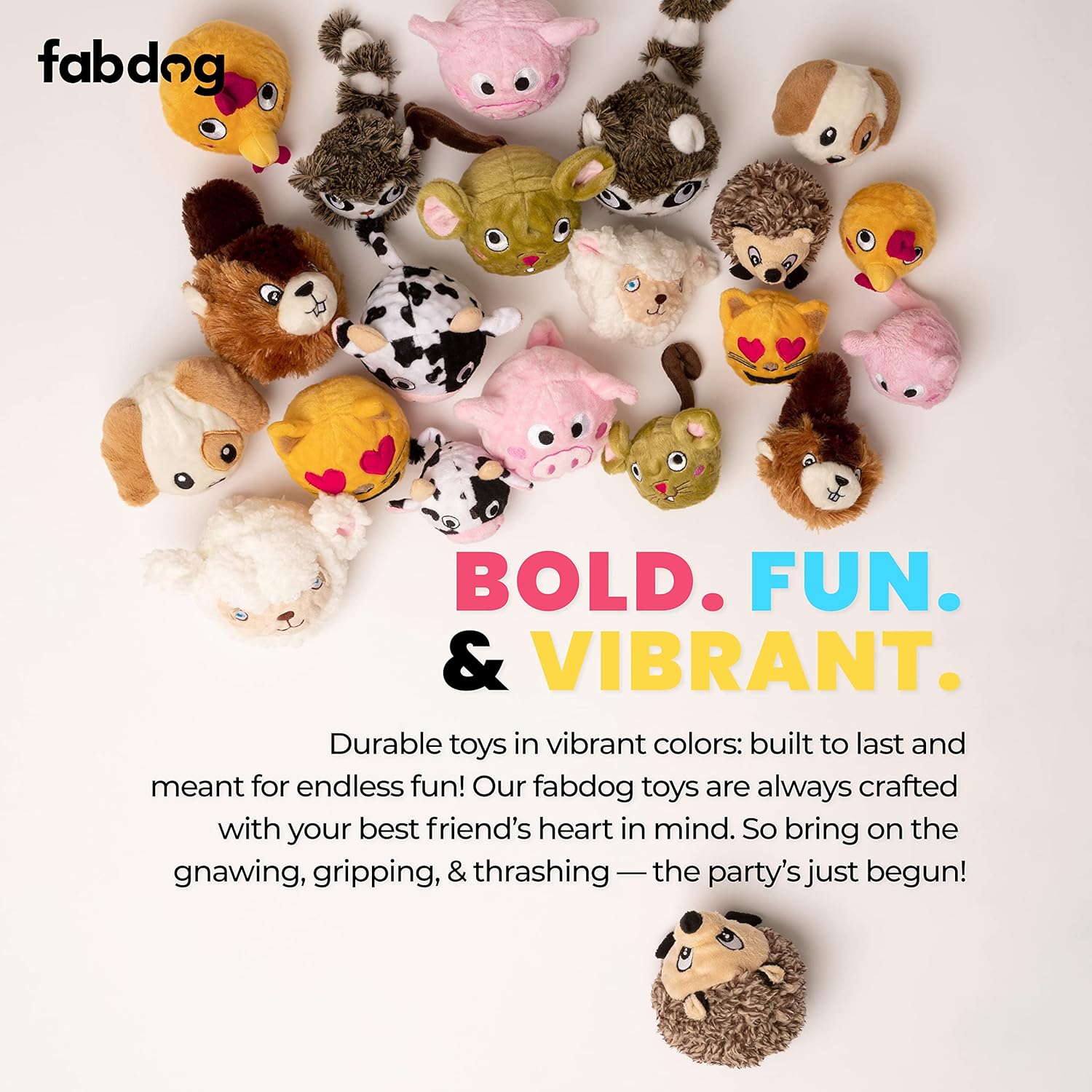 fabdog Faballs – Pelotas de juguete para perros, súper chirriantes y duraderos para todas las razas, pelotas de juguete chirriantes para perros,