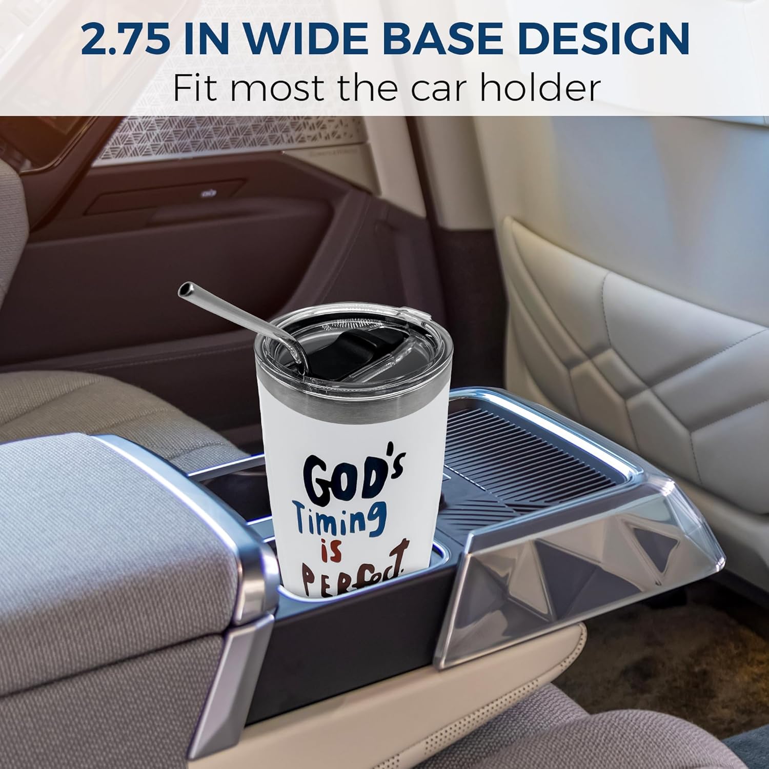 Vaso de café de viaje de 20 onzas con tapa deslizante y pajilla, taza de café de acero inoxidable a prueba de derrames, acero inoxidable aislado,