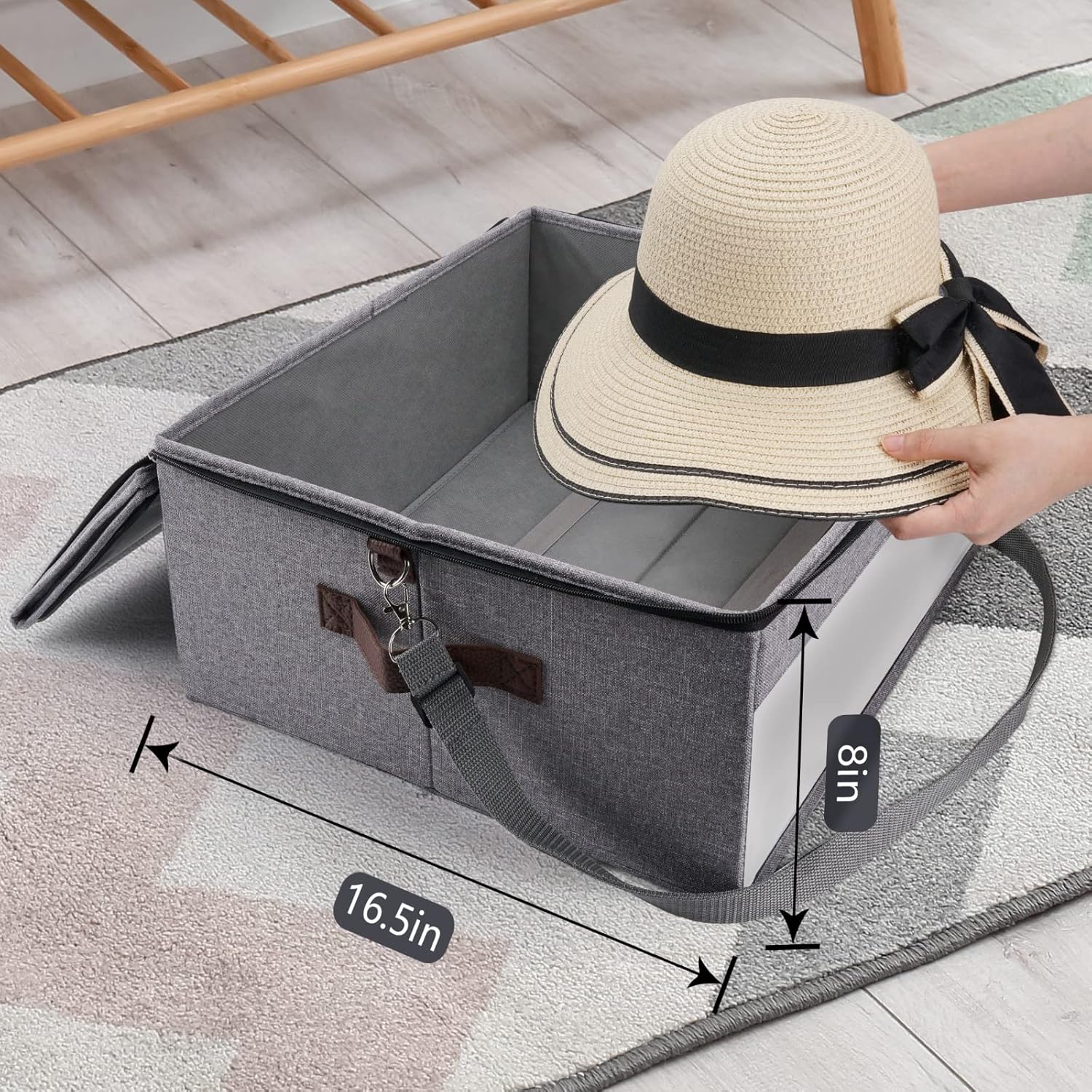 Nueva caja de viaje mejorada para sombreros y sombreros, caja de almacenamiento fácil plegable para sombreros, cajas de sombreros apilables para