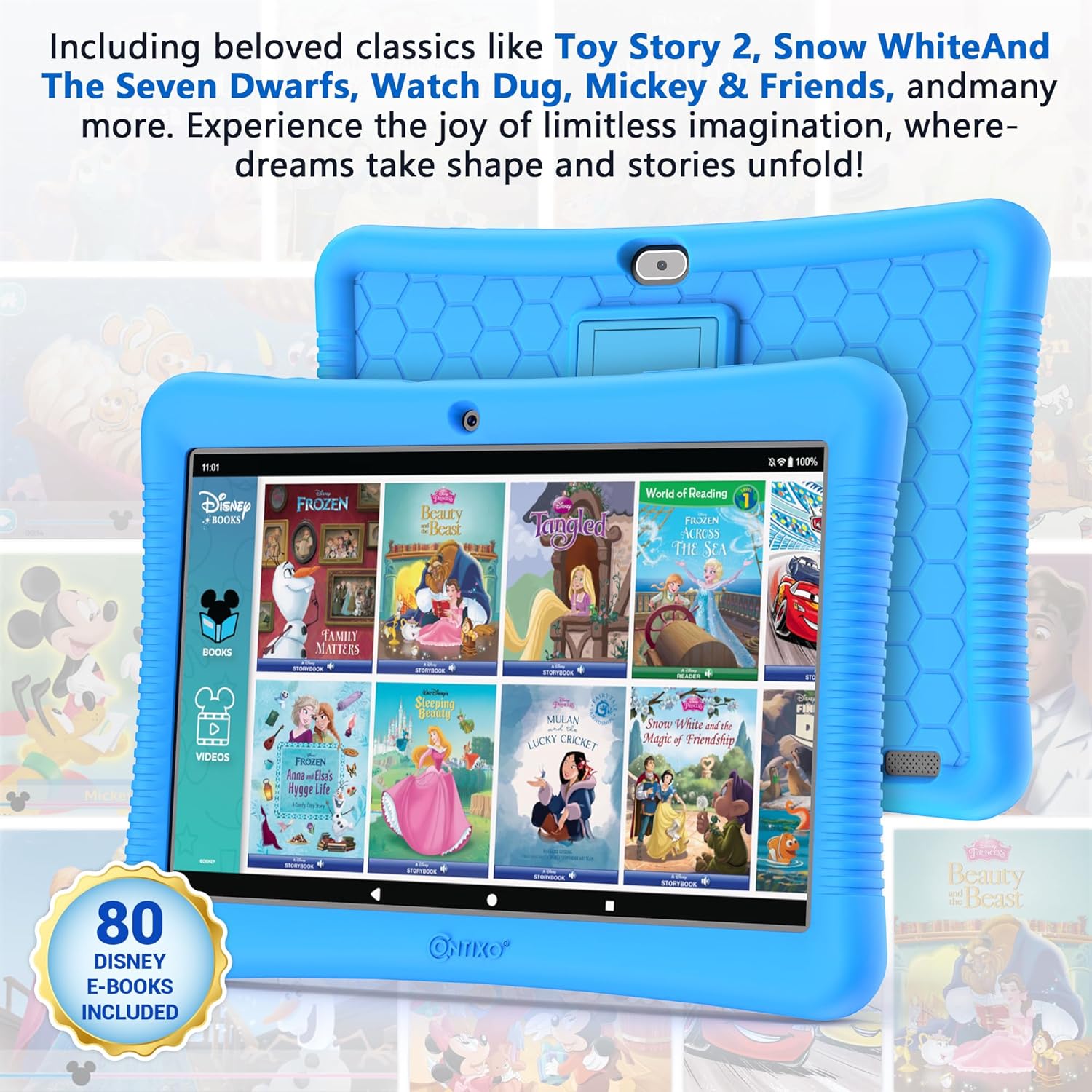 Contixo Tableta infantil K102-HD de 10 pulgadas, para niños de 3 a 7 años, control parental, Android 10, 64GB, WiFi, tableta de aprendizaje para