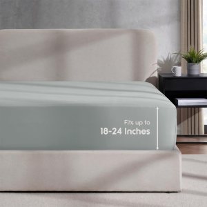 Nestl Bedding – Sábanas bajeras con bolsillo profundo de 53 cm, Microfibra, Gris Plateado Claro, gemelo Nestl Bedding – Sábanas bajeras con bolsillo profundo de 53 cm, Microfibra, Gris Plateado Claro, gemelo