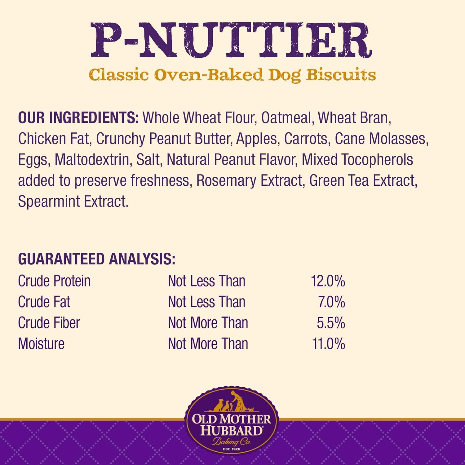 Clásicos premios naturales de perro Old Mother Hubbard Crunchy