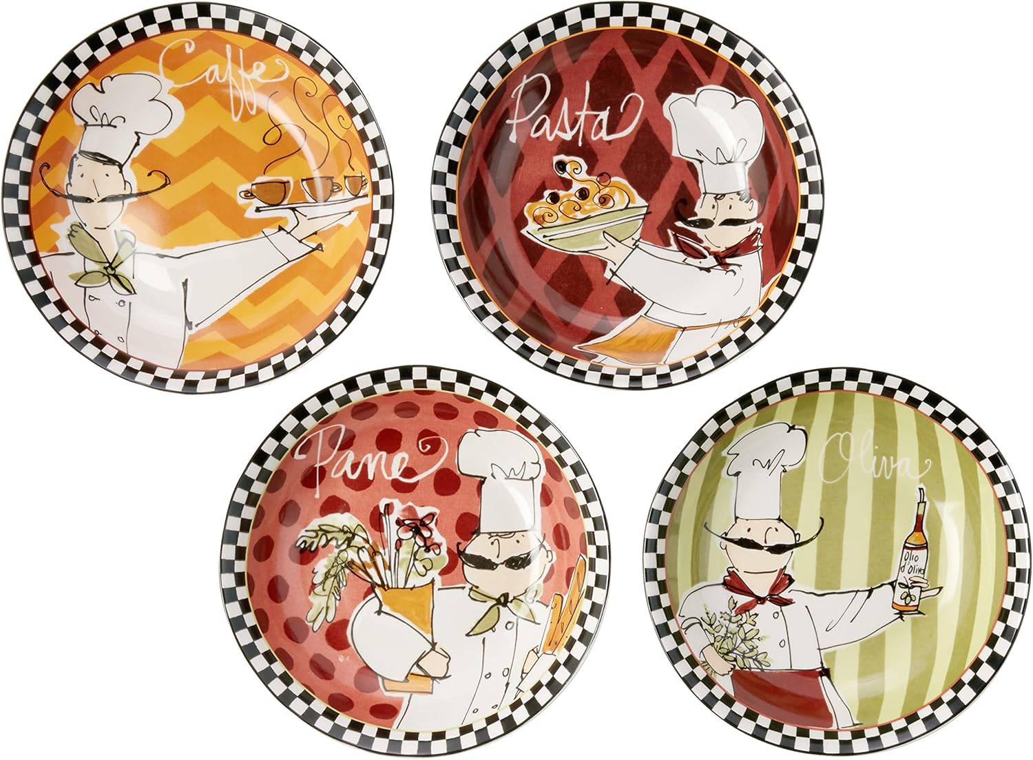 Certified International Corp Certified International Chefs on the Go – Juego de pasta, multicolor, 5 piezas