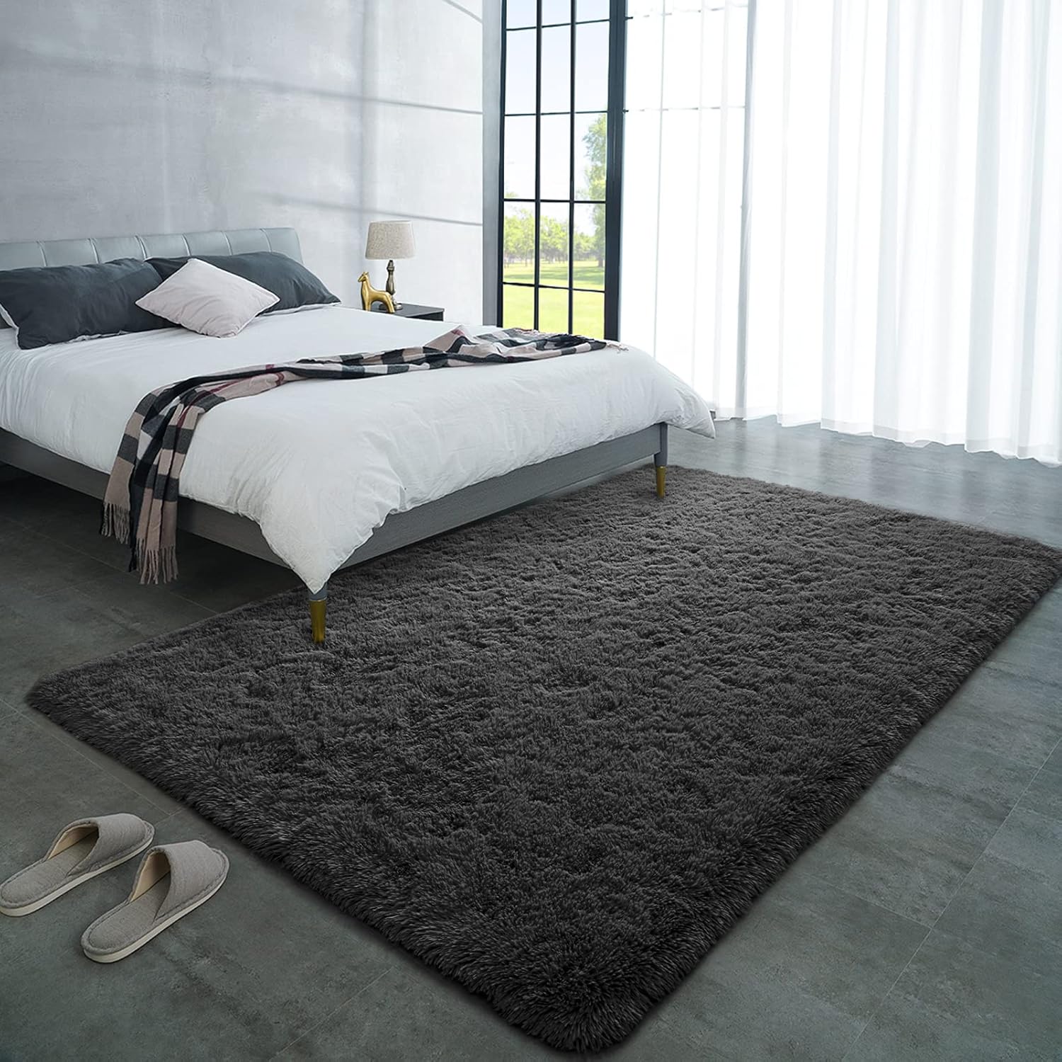 LOCHAS – Alfombras de interior ultrasuaves y modernas, peludas, para sala de estar, ideal para decoración del hogar, del dormitorio del bebé o de