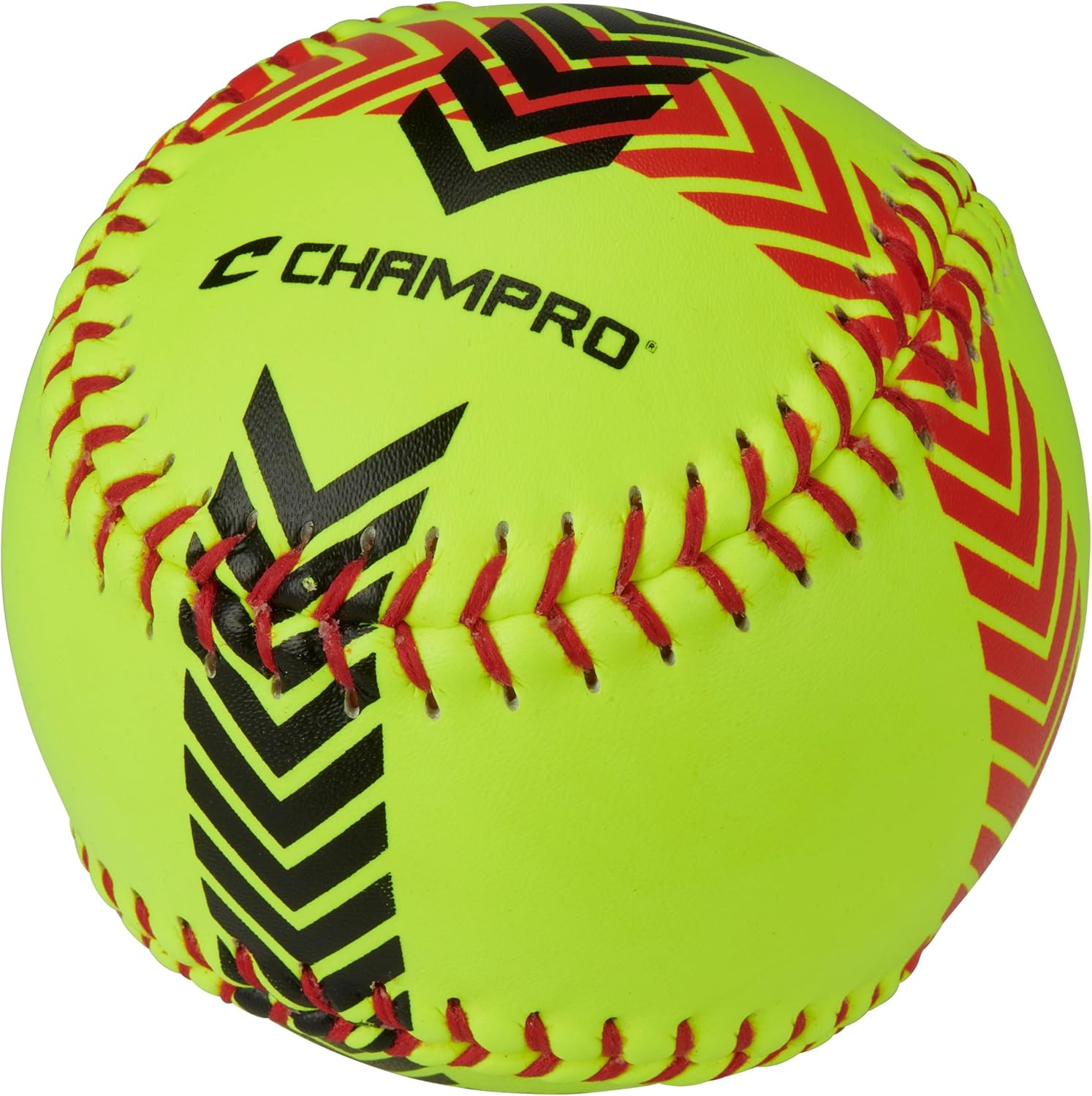 Champro Juego de softbol de entrenamiento a rayas (amarillo óptico, 12 pulgadas)