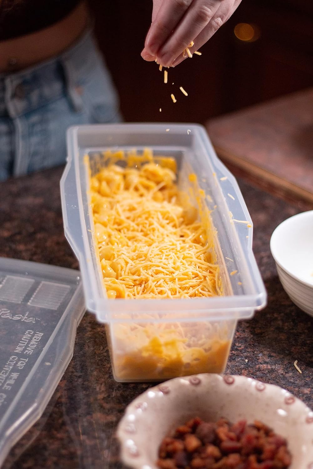 El paquete original de cocina Fasta Pasta para microondas y olla de ramen, cada uno con tapas de colador integradas, sin ensuciar, pegar, desbordar