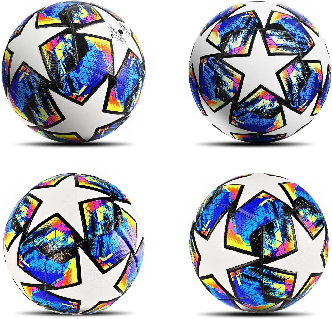 Fxznacbh Balones de fútbol Tamaño y peso del juego Tamaño 5 Balones de fútbol Balón de entrenamiento de fútbol interior y exterior