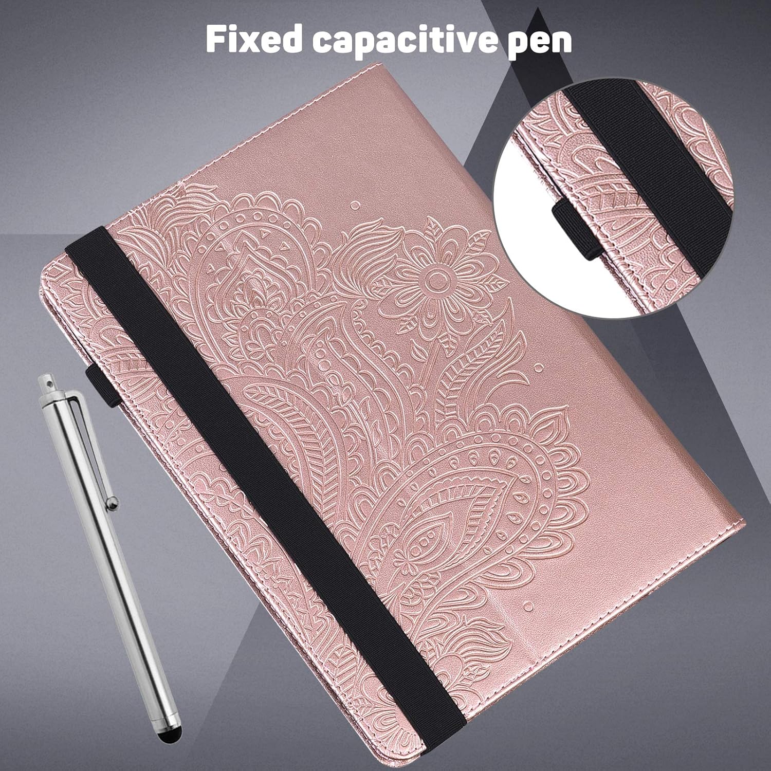 ALILANG Funda para Xiaomi Redmi Pad SE de 11 pulgadas 2023 con lápiz capacitivo, múltiples ángulos de visión con soporte de piel sintética para