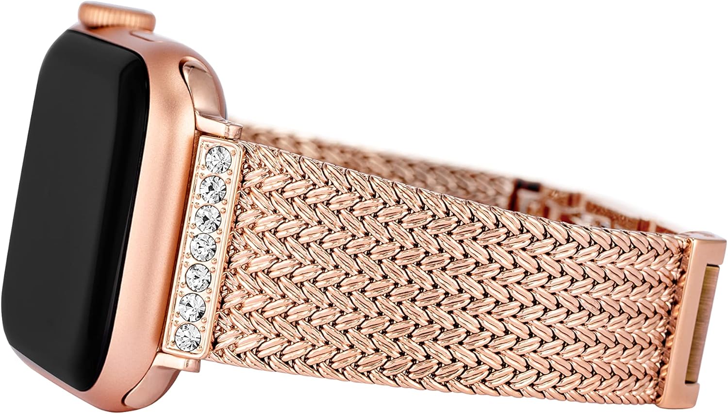 WITHit Anne Klein – Correa de malla para Apple Watch, segura, ajustable, correa de repuesto para Apple Watch, se adapta a la mayoría de las muñecas