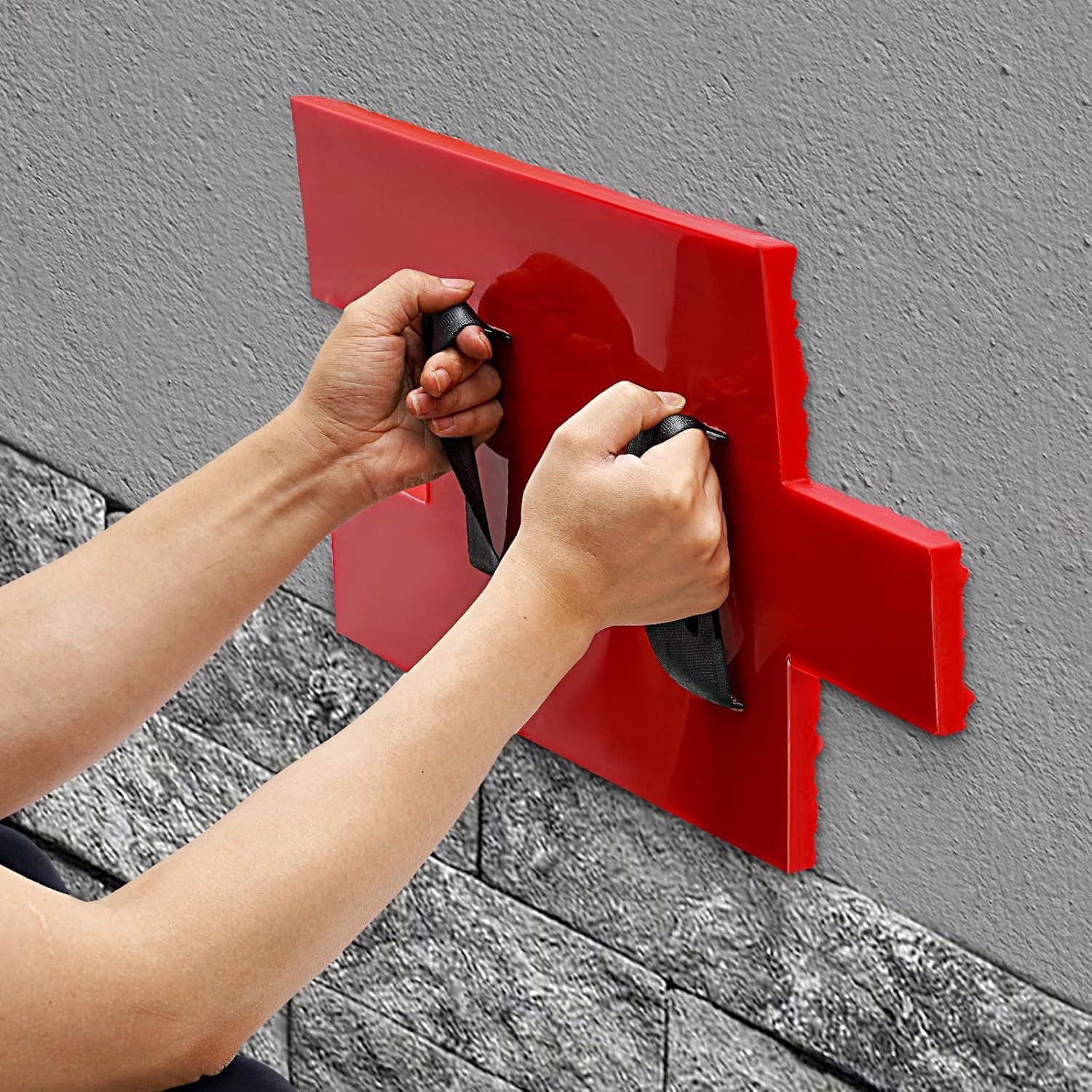 Juego de moldes apilables de 22.2 x 12 pulgadas para sellos de hormigón sin costuras, tapete de pared de cemento de poliuretano con textura de