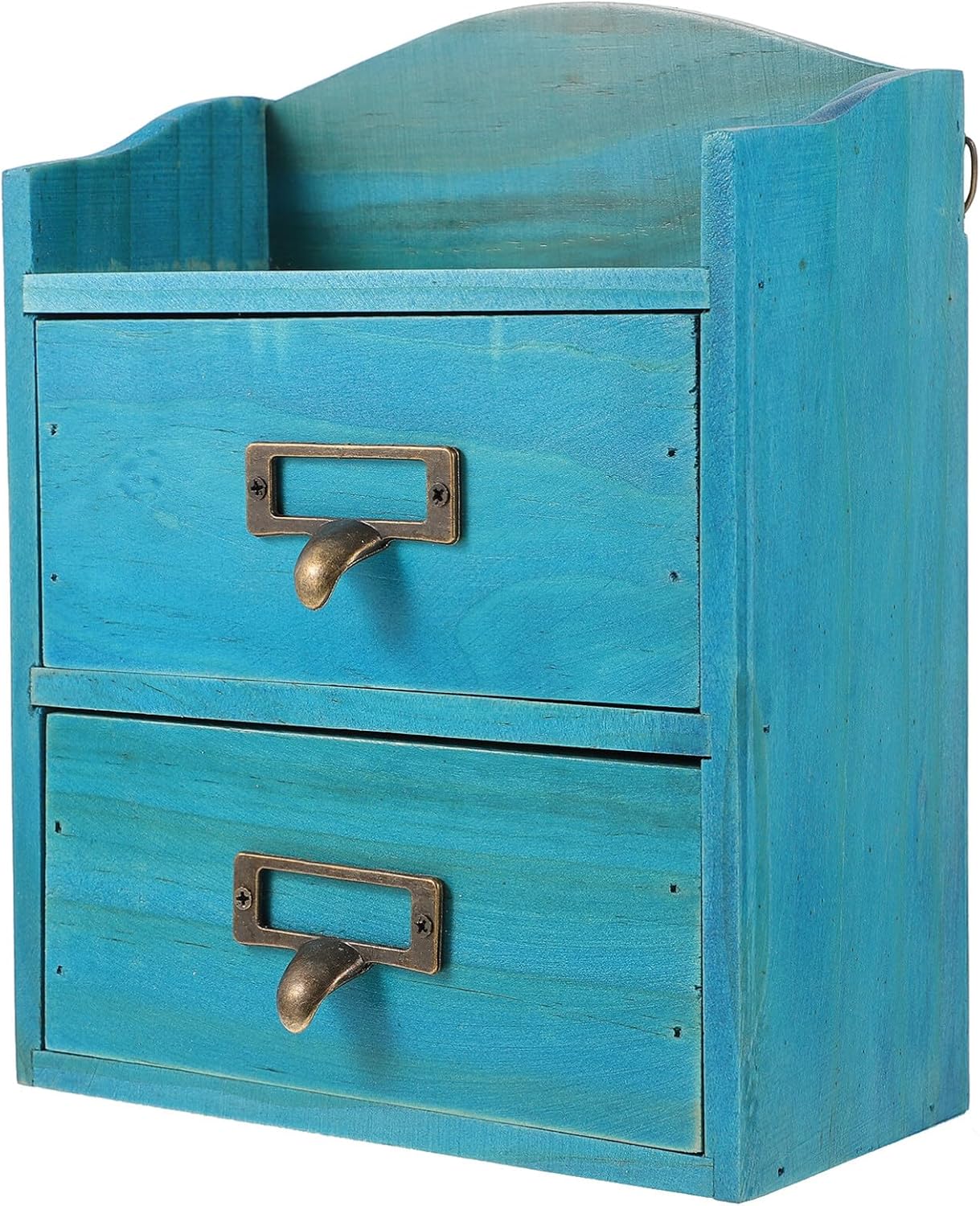 Cabilock Cajones de almacenamiento Retro Escritorio Mini Caja de almacenamiento de cajones pequeños Caja de almacenamiento de joyería de madera