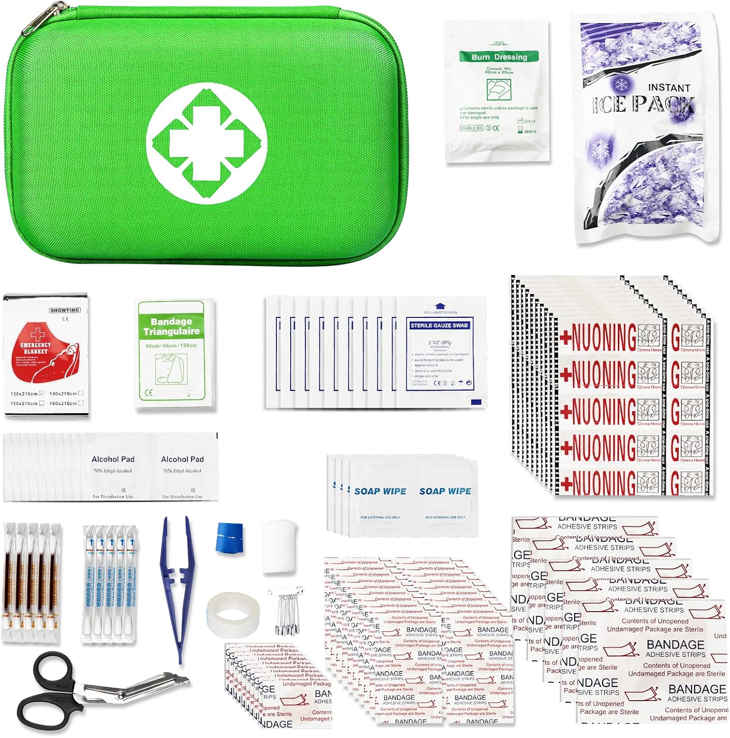 275 kits de primeros auxilios de viaje para artículos de preparación para emergencias de automóvil, kit esencial para accidentes urgentes, equipo de