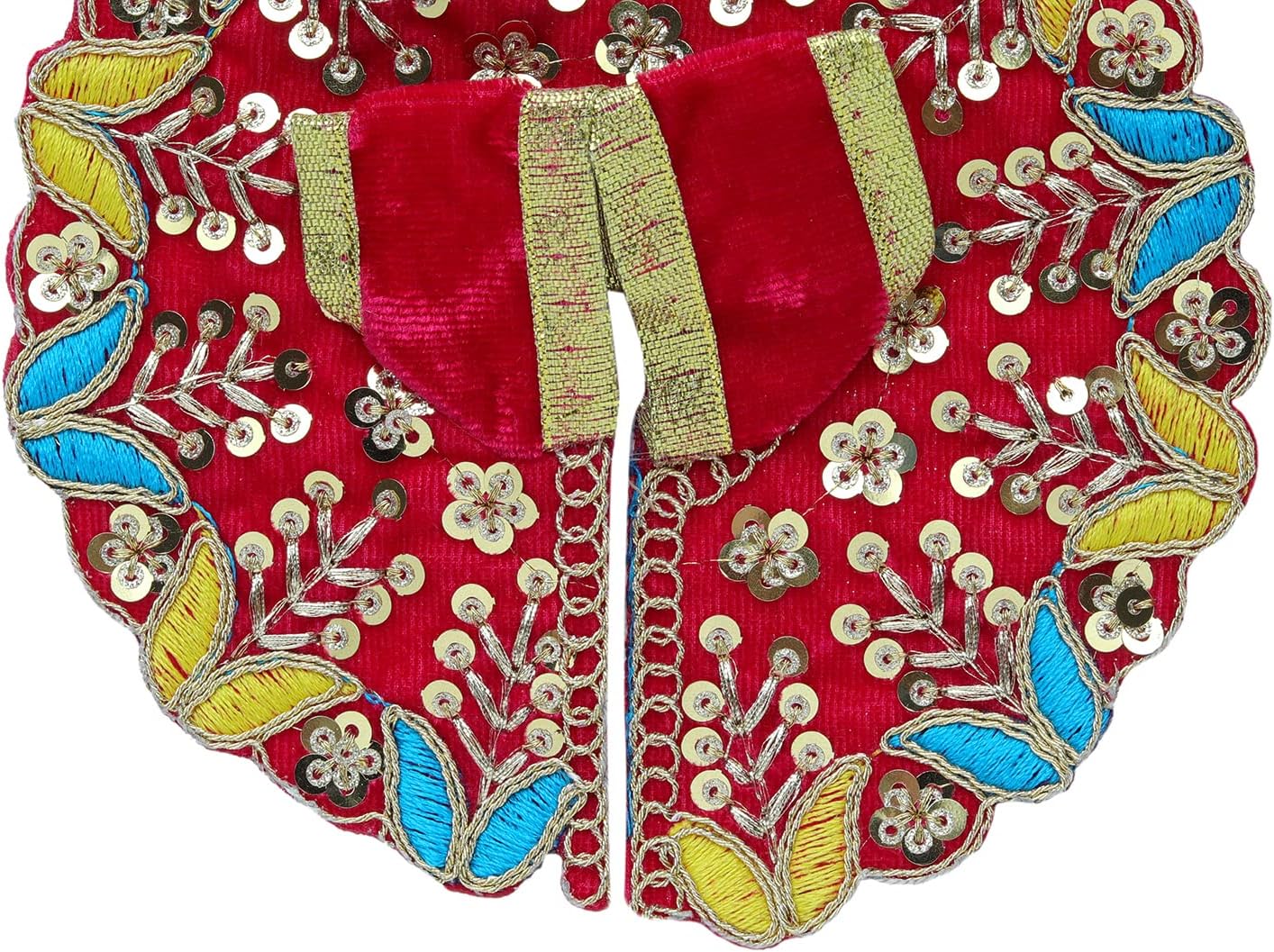 Aditri Creation Ladoo Laddu Gopal – Tela de vestir Bhagwan Poshak del dios indio Bal Krishna Dev Vastra para estatua de ídolo de metal (tamaño – 1