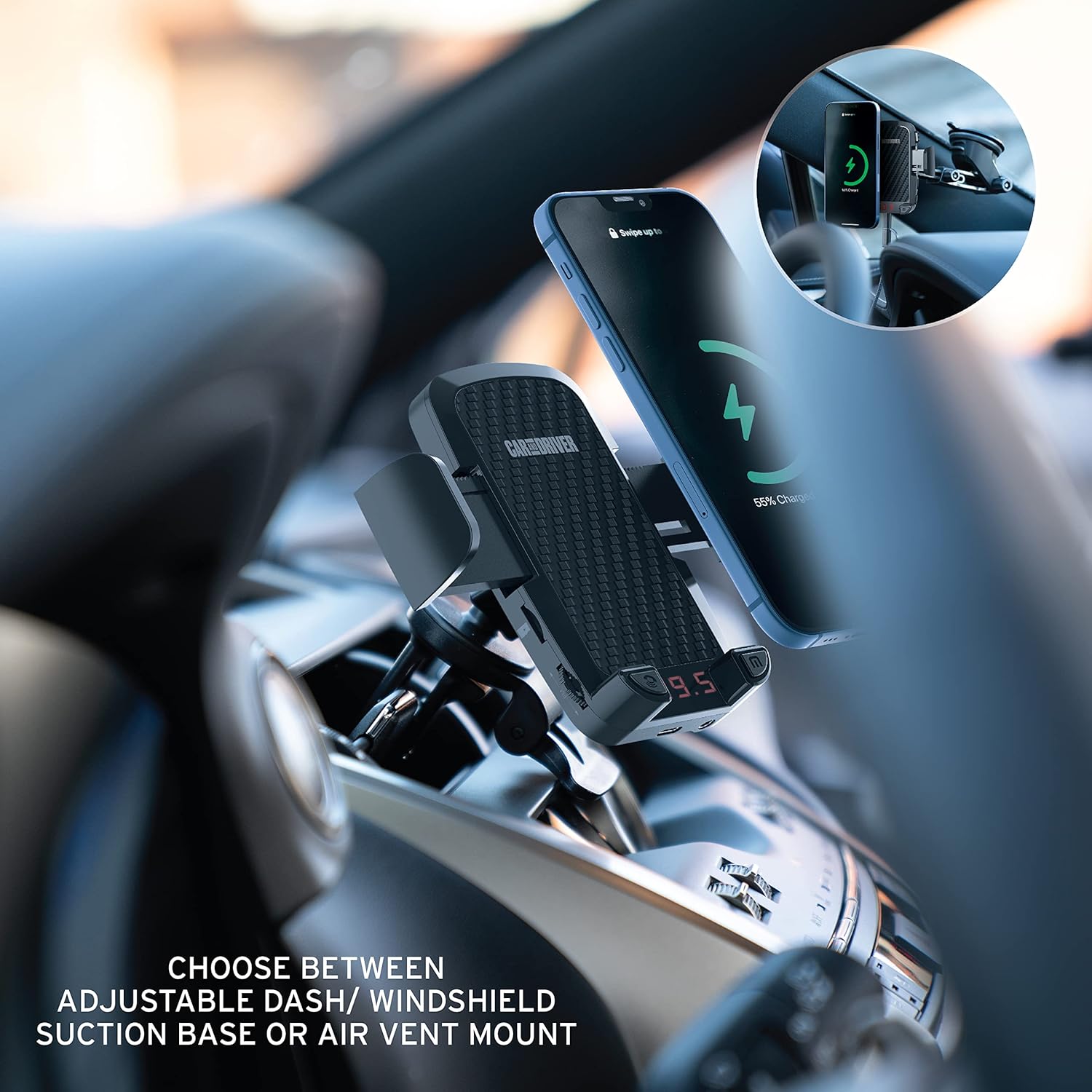 Car and Driver Transmisor FM Bluetooth con cancelación de ruido para automóvil  Transmite música, haz llamadas a través de la radio FM del automóvil