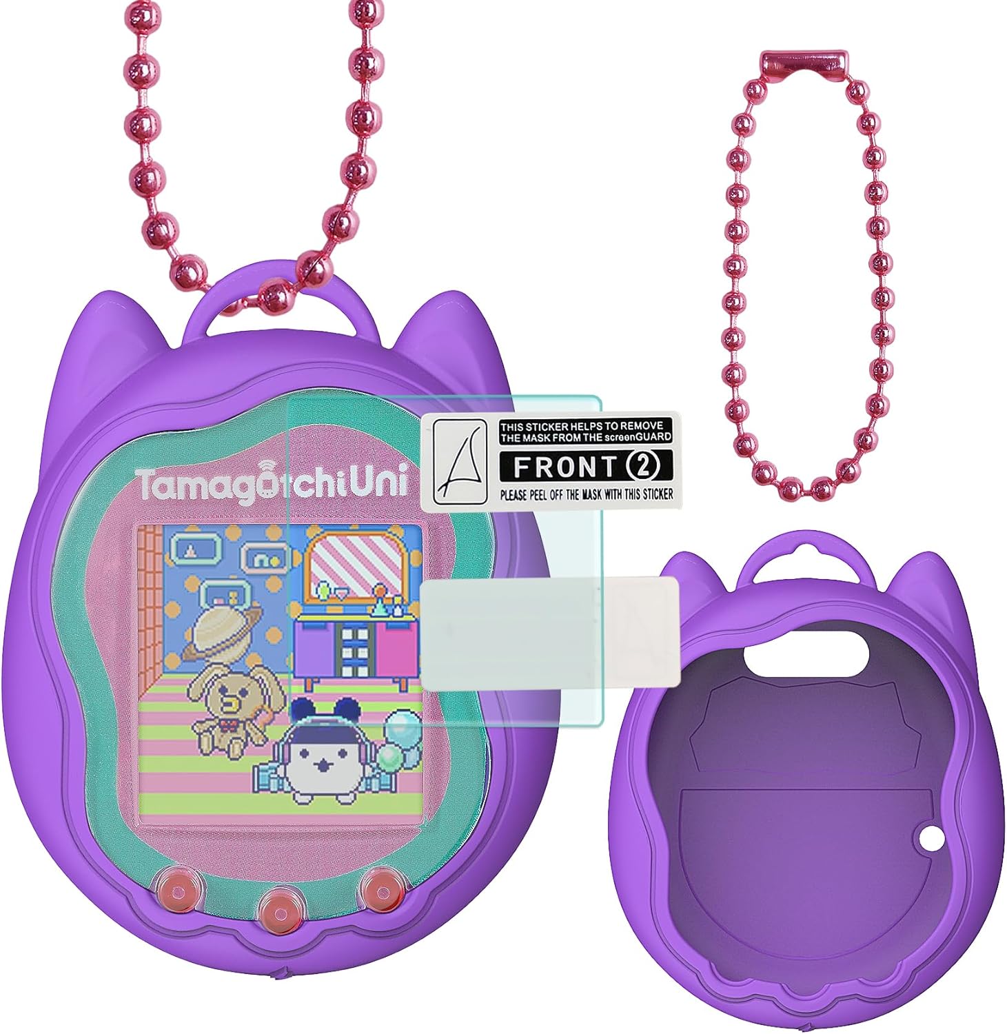 Tamagotchi Uni – Funda de silicona para mascotas virtuales interactivas, protector de pantalla para Tamagotchi Uni Pet Band Accesorios (cubierta de