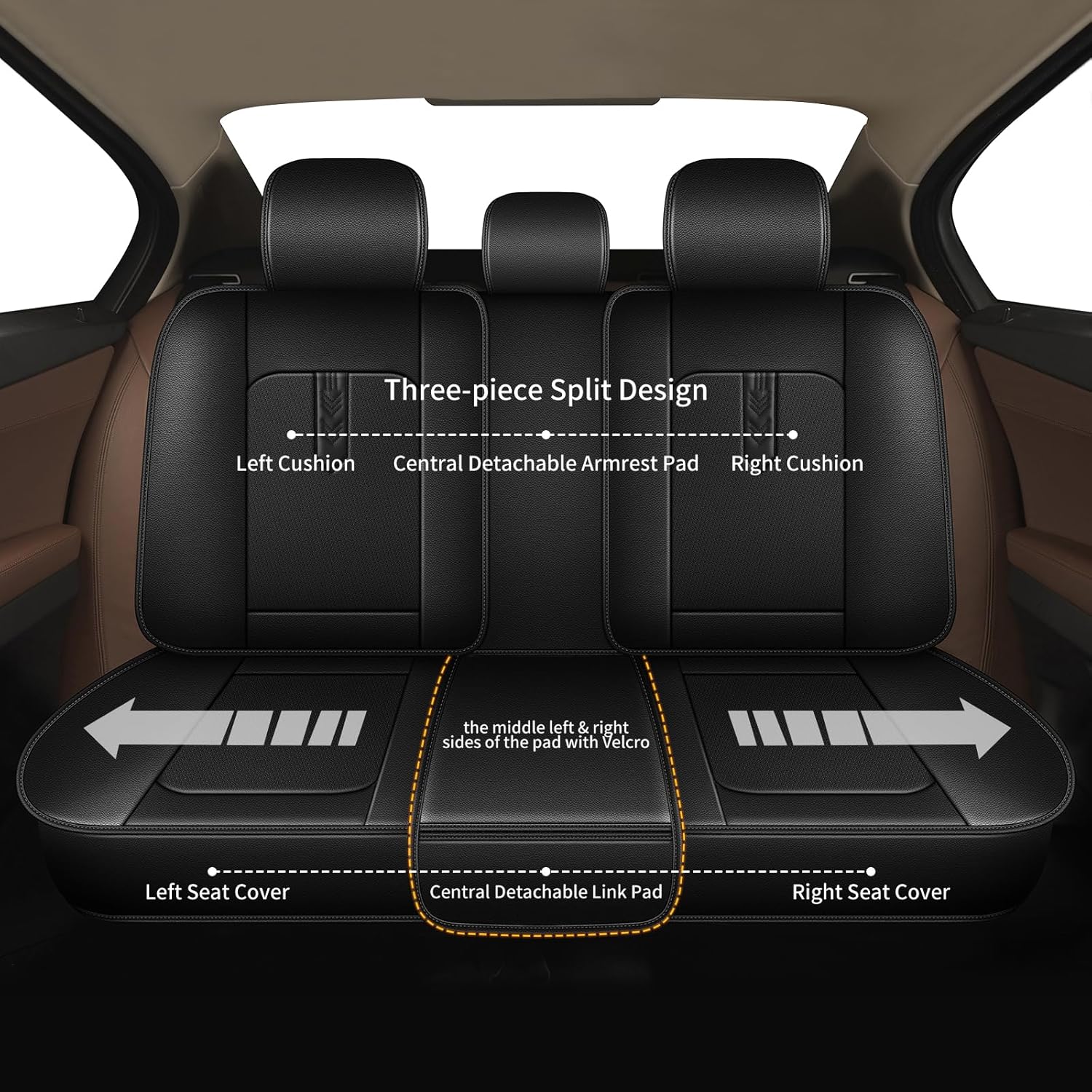 AOMSAZTO Fundas de asiento de automóvil para Mazda CX-5 2013-2024, juego completo de fundas de asiento de automóvil de cuero, protector de asiento