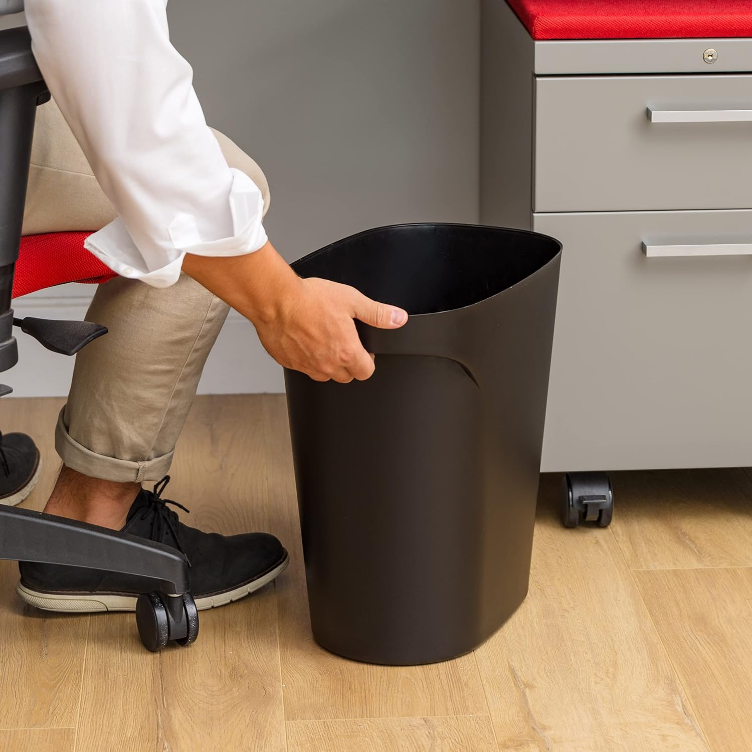 IRIS USA – Juego de 2 cubos de basura de plástico de 6 galones  24 cuartos de galón, paquete de 2, para el hogar, oficina, cocina, dormitorio, baño,