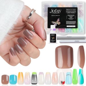 12 paquetes (288 piezas) de uñas postizas medianas a presión, uñas postizas largas con diseño cuadrado de pegamento en uñas acrílicas de cobertura 12 paquetes (288 piezas) de uñas postizas medianas a presión, uñas postizas largas con diseño cuadrado de pegamento en uñas acrílicas de cobertura