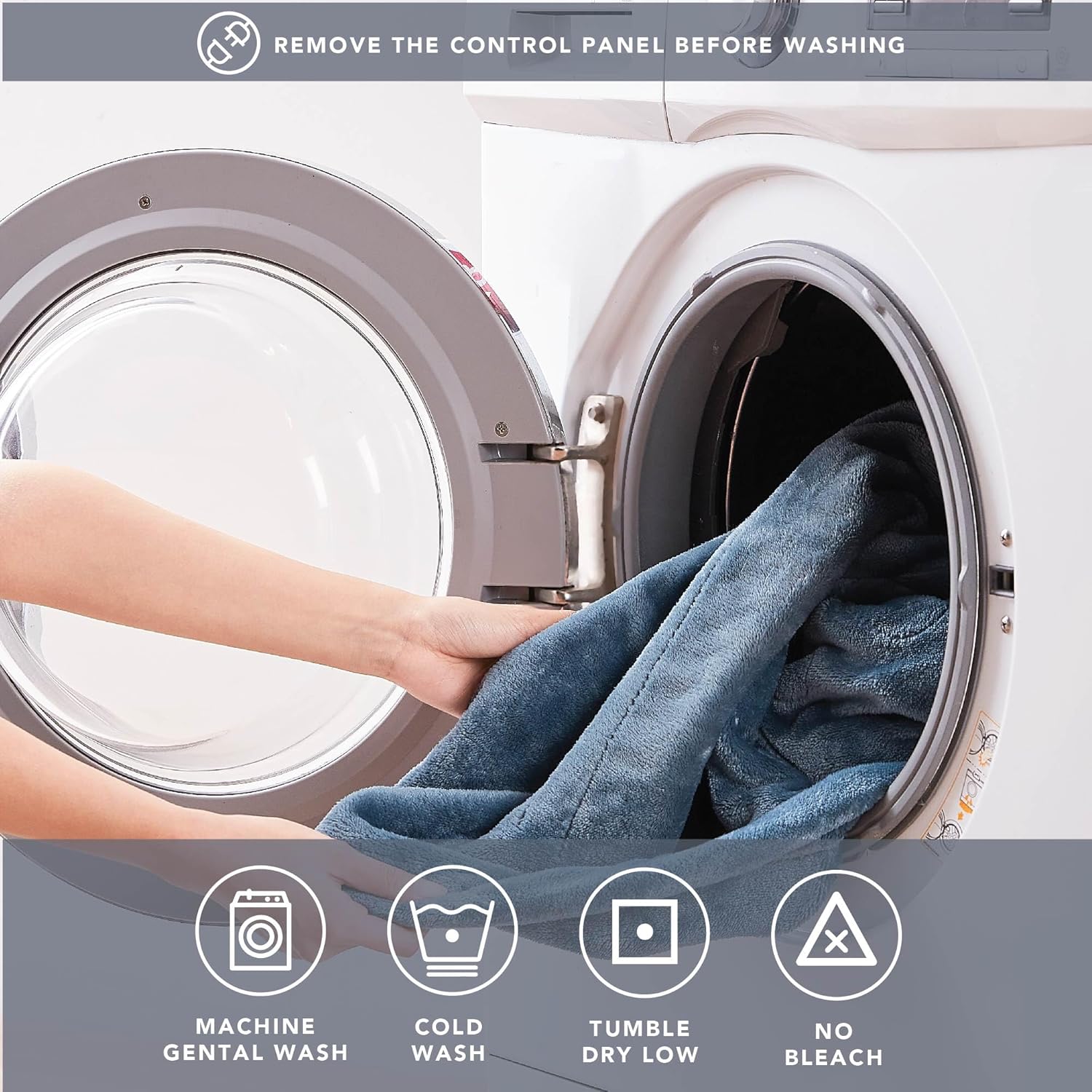 Degrees of Comfort – Cobija con calefacción peluda y afelpada tipo sherpa
