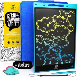 Essy Tableta de escritura LCD de 12 pulgadas para niños, tableta de dibujo para niños, tableta de dibujo LCD para niños pequeños, tableta de Essy Tableta de escritura LCD de 12 pulgadas para niños, tableta de dibujo para niños, tableta de dibujo LCD para niños pequeños, tableta de