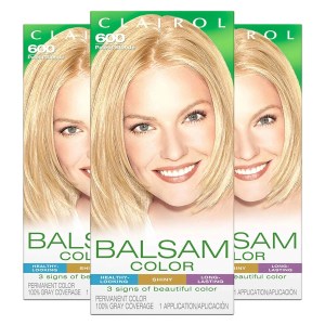 Clairol Balsam – Tinte permanente para el cabello, color rubio pálido 600, 3 unidades Clairol Balsam – Tinte permanente para el cabello, color rubio pálido 600, 3 unidades