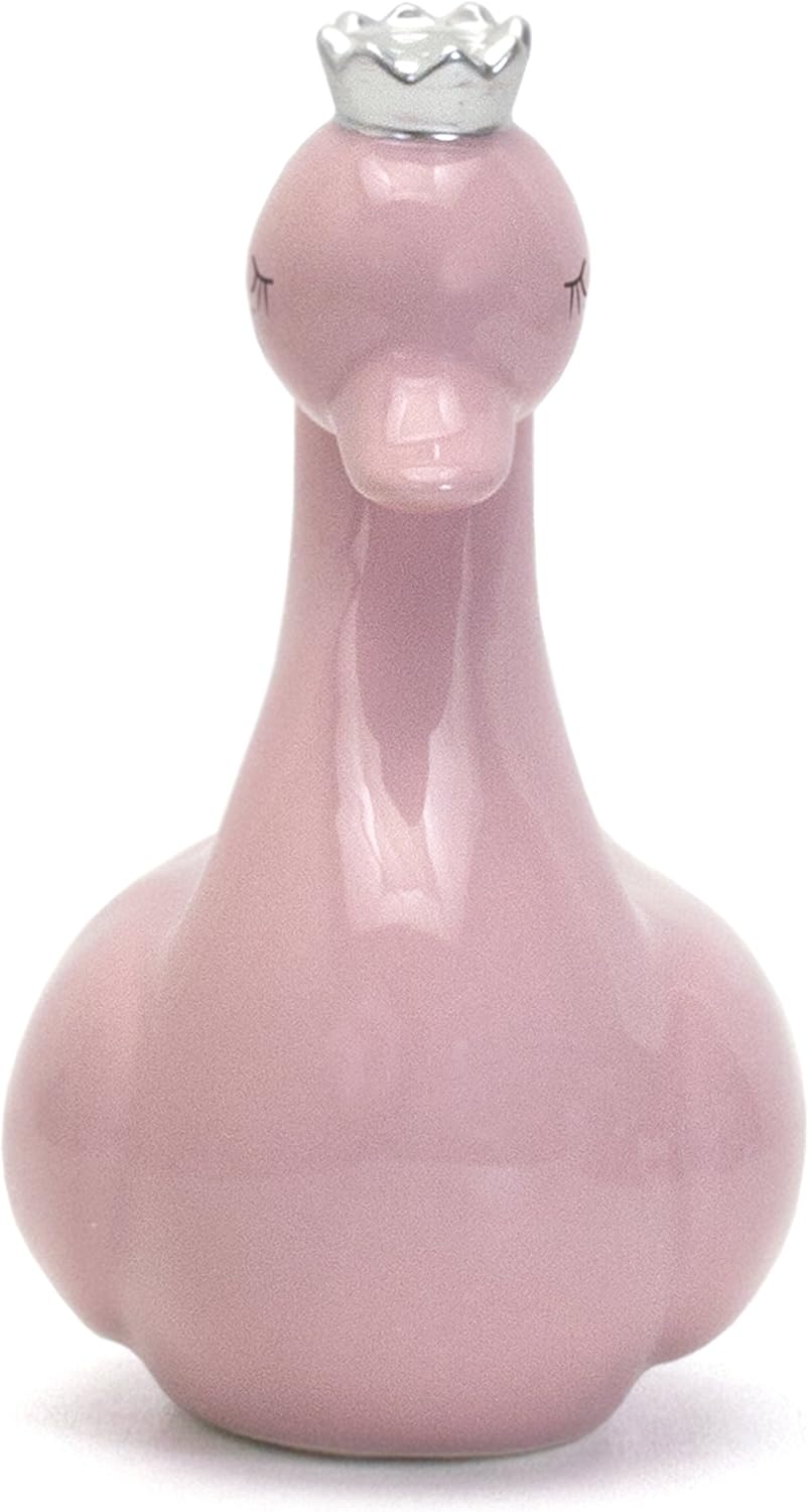 Child to Cherish Hucha de cisne de cerámica (rosa)