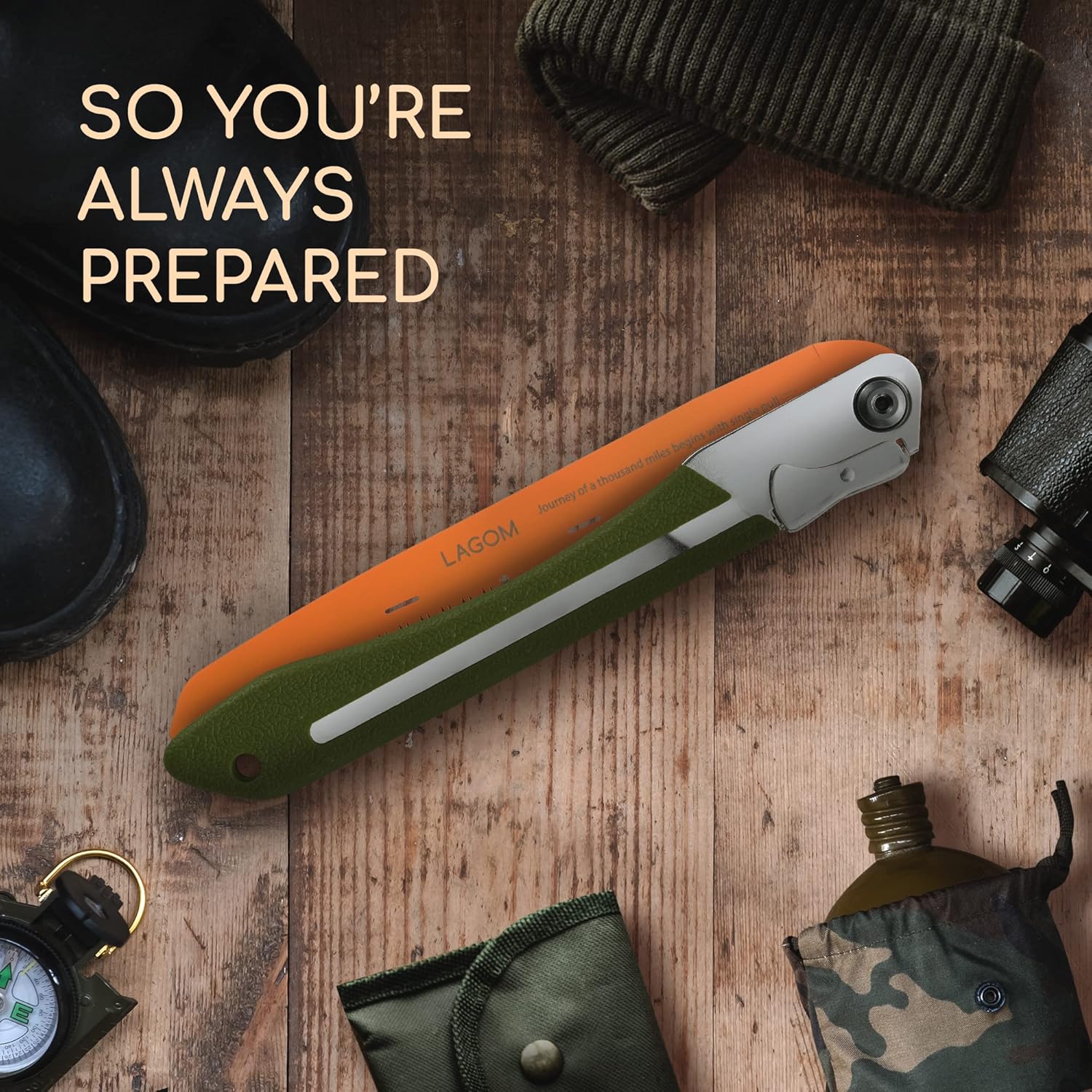 Sierra plegable para cortar ramas con tornillos adicionales, 1.4 pulgadas, una sierra de campamento hecha con acero SK5, sierra de mano plegable y