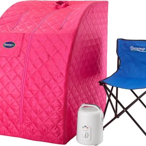 Durasage Spa de sauna de vapor personal portátil ligero para relajación en casa, temporizador de 60 minutos, generador de vapor de 800 W, silla Durasage Spa de sauna de vapor personal portátil ligero para relajación en casa, temporizador de 60 minutos, generador de vapor de 800 W, silla