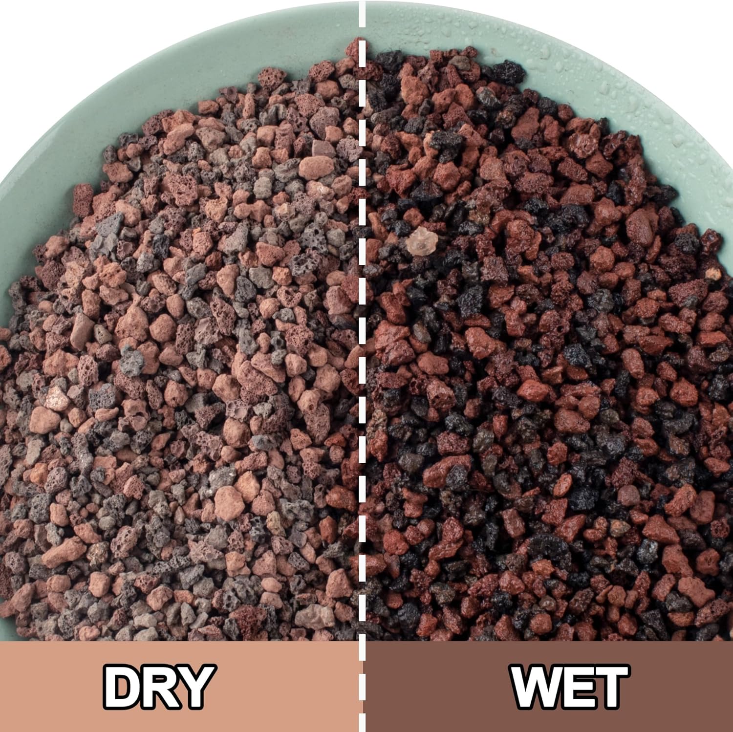Mezcla de rocas de lava de 3 libras para plantas, para horticultura, roca volcánica, grava para paisajismo, drenaje, suculentas, bonsái, rellenos de