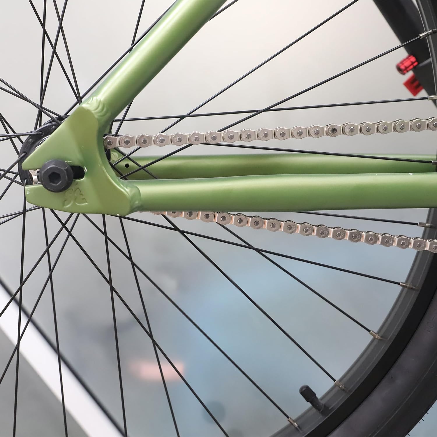 MAKELEN Half Link – Cadena de bicicleta BMX de 12 x 18 pulgadas, cadena BMX profesional, 5000, fuerza de tracción de 1 velocidad, 100 eslabones con