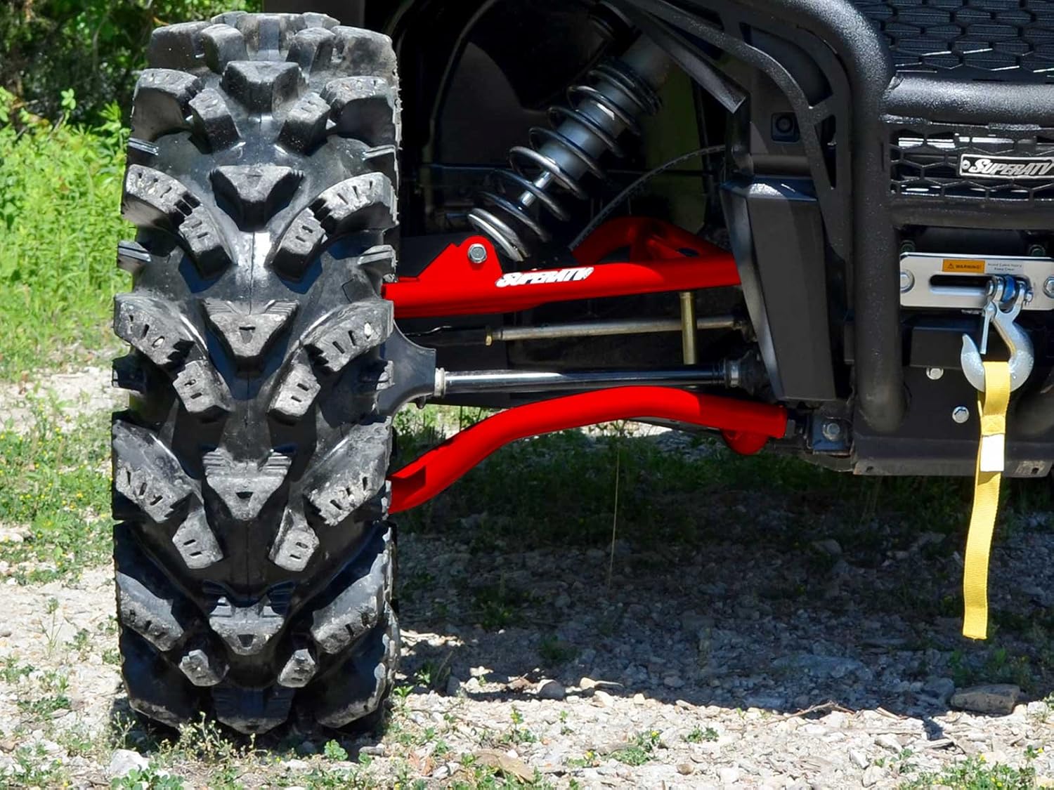 SuperATV Brazos A de alta holgura de alta resistencia de 1.5 pulgadas para Polaris RZR S 10002019-2020 S4 1000 – Rojo