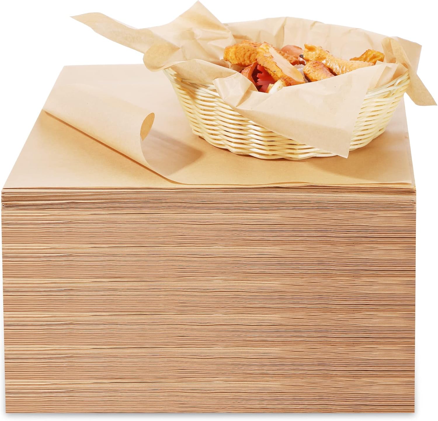 Paquete de 500 hojas de papel de delicatessen resistentes a la grasa, forros a prueba de grasa, bandejas de papel de 12 x 12 pulgadas, bandejas de