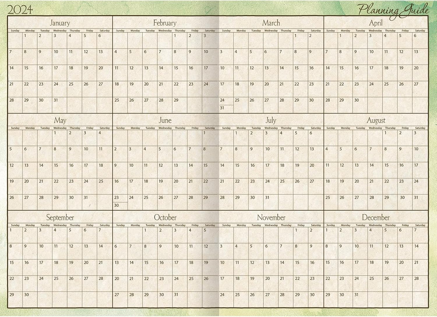 LANG Bountiful Blessings 24991003158 – Agenda mensual de bolsillo 2024