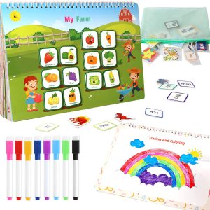 Arthopt Libro ocupado, 32 páginas Montessori Libro ocupado para niños pequeños, materiales de aprendizaje para autismo, juguetes educativos, Arthopt Libro ocupado, 32 páginas Montessori Libro ocupado para niños pequeños, materiales de aprendizaje para autismo, juguetes educativos,