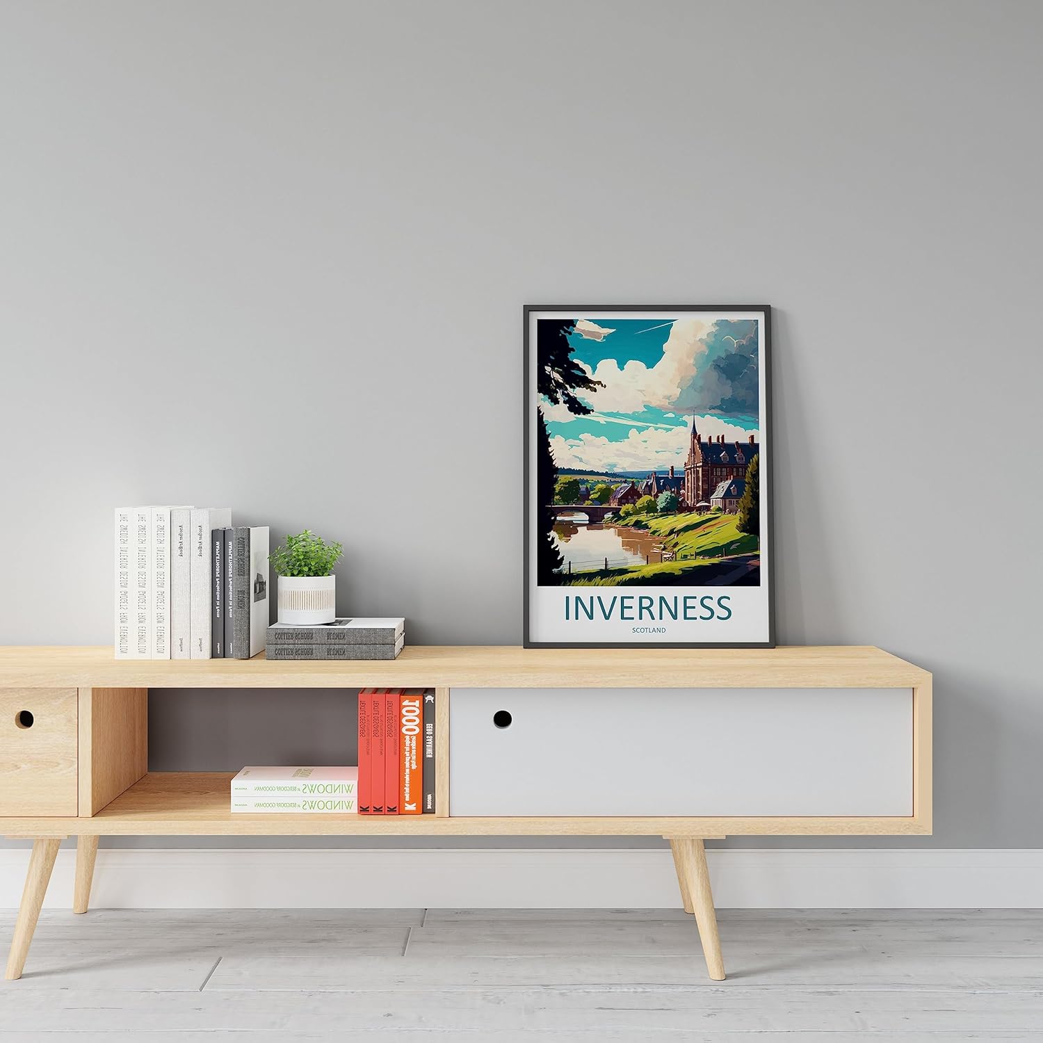 Inverness Travel Print – Arte de pared para colgar en la pared de Inverness, decoración del hogar, amantes del arte de Escocia, amante del arte,