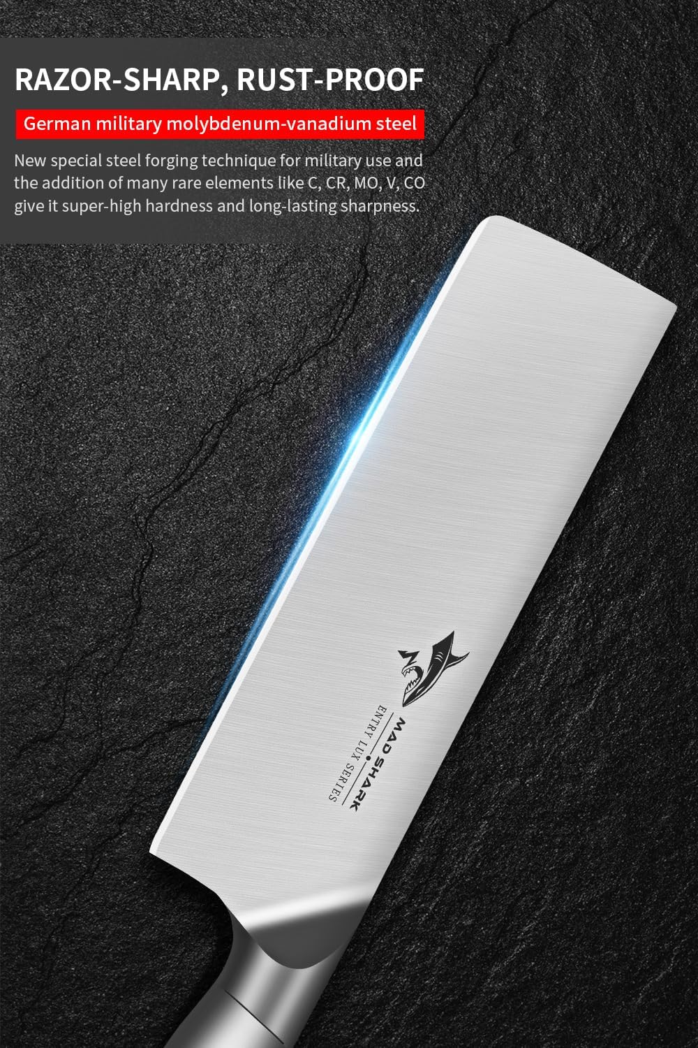 Nakiri – Cuchillo de chef para verduras de 7 pulgadas, cuchillo Usuba afilado, cuchillo multiusos con precisión y belleza, para el hogar y la cocina