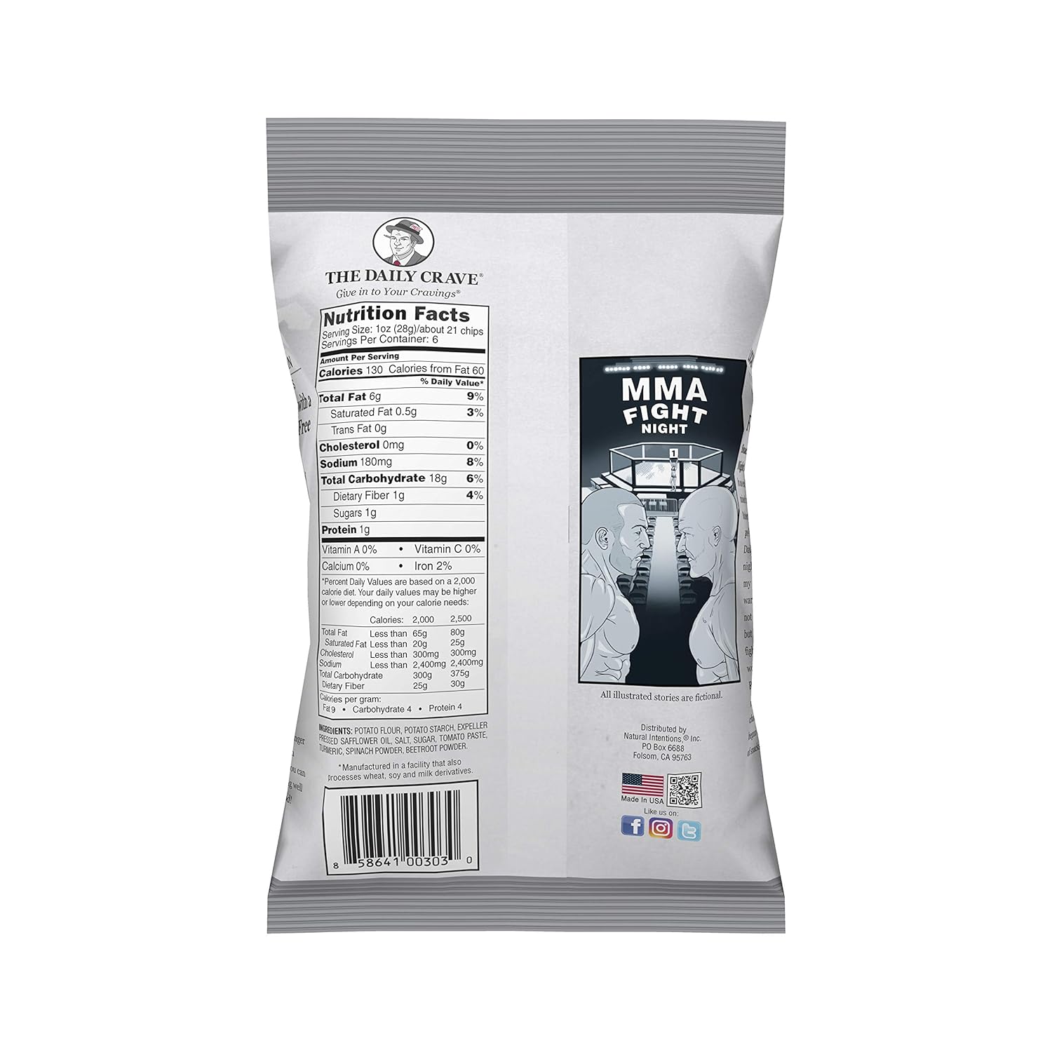 The Daily Crave Veggie Chips, 1 oz (paquete de 24) verduras fritas, Kosher, crujiente, vegano