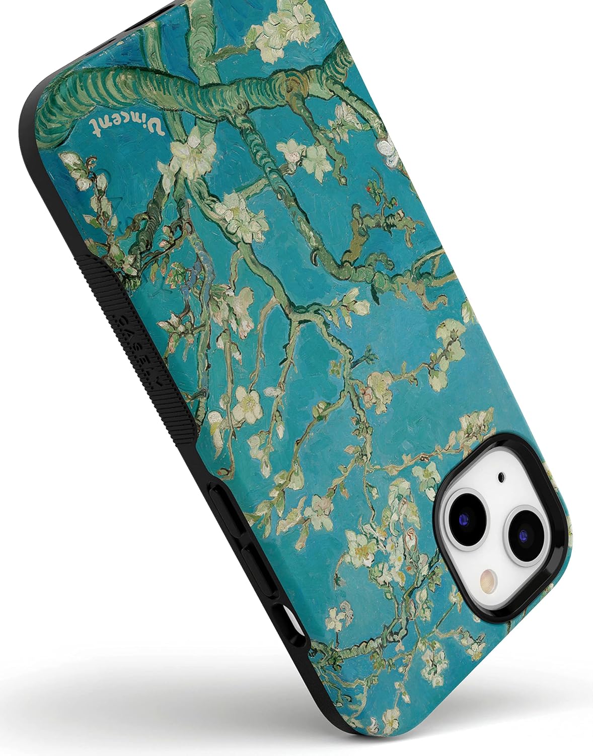 Casely Funda floral para iPhone 14  Blue Awakening  Van Gogh Almond Blossom  Compatible con MagSafe