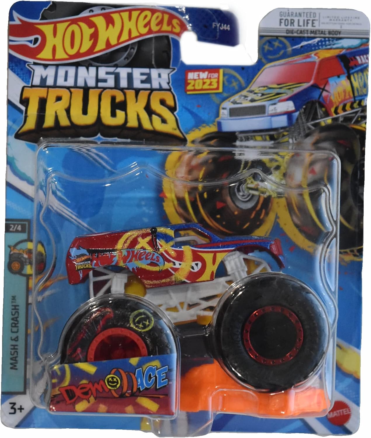 Hot Wheels Monster Trucks Demo Ace 2023 Connect and Crash Car